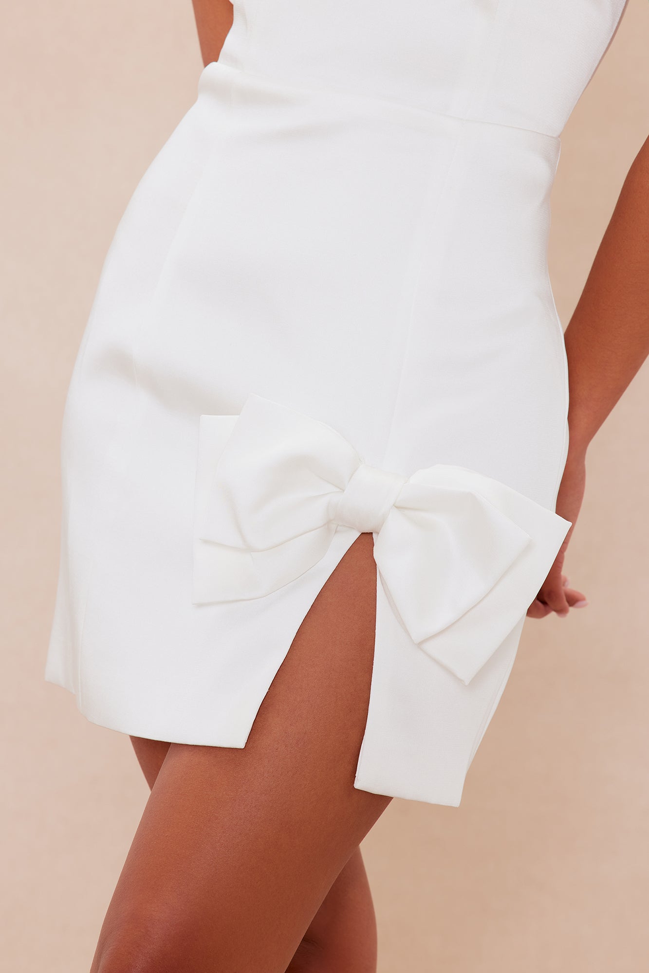 Anitta Satin Mini Dress - White