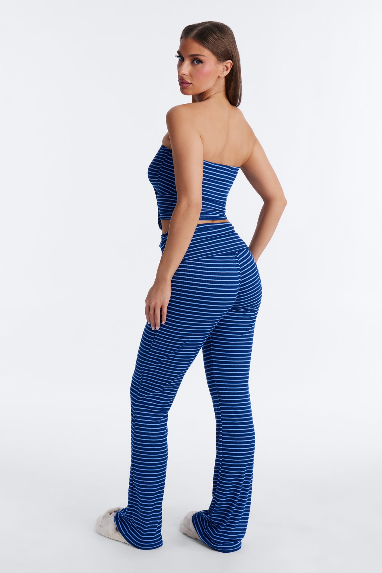Dreamy Nights Tube Top Foldover PJ Pant Set - Navy