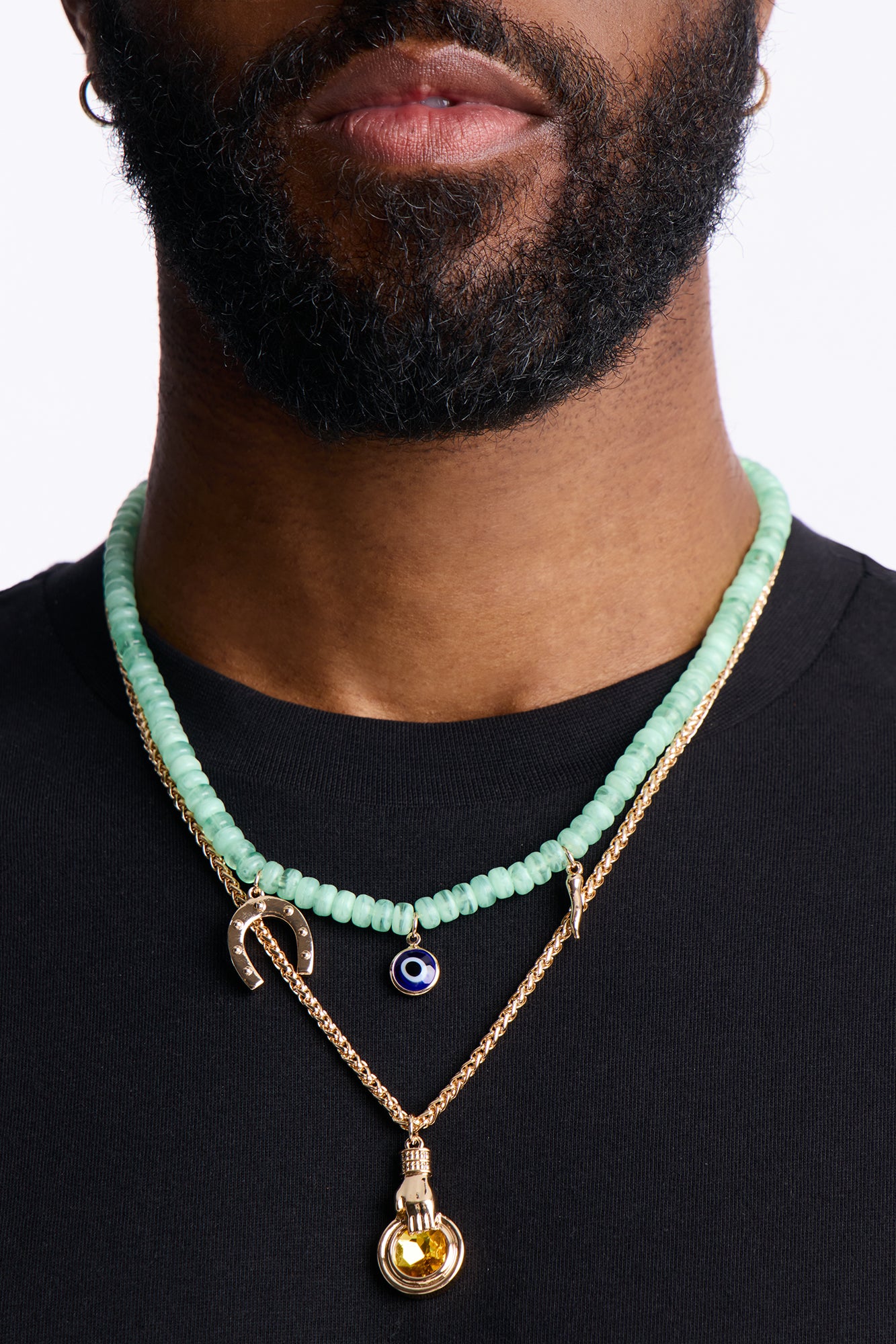 Good Luck Vibes Necklace Set - Gold