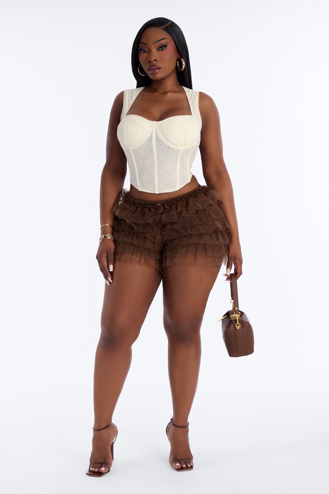 Sweet Escape Ruffled Bloomer Short - Chocolate