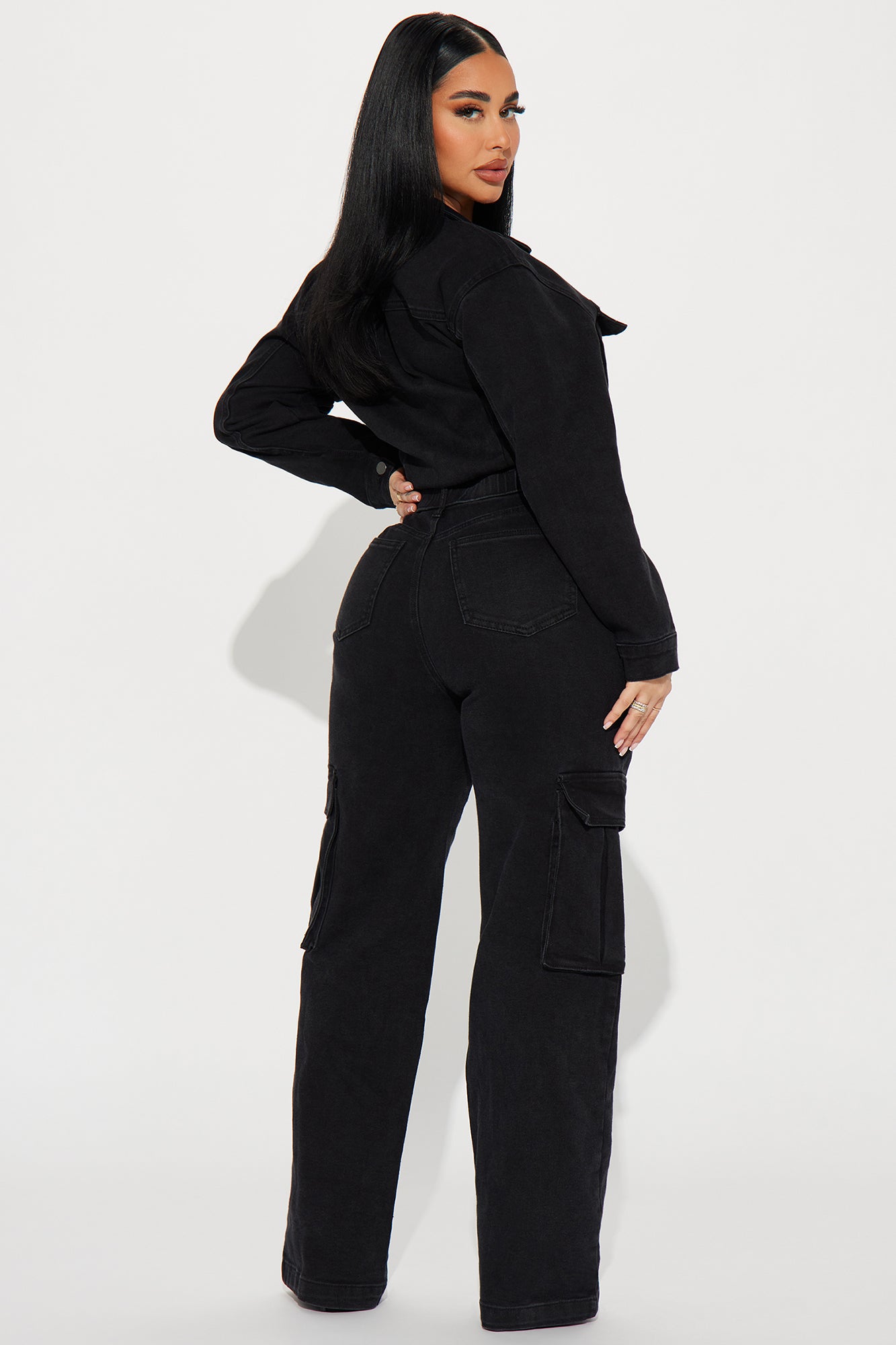 Stunning Allure Denim Jumpsuit - Black