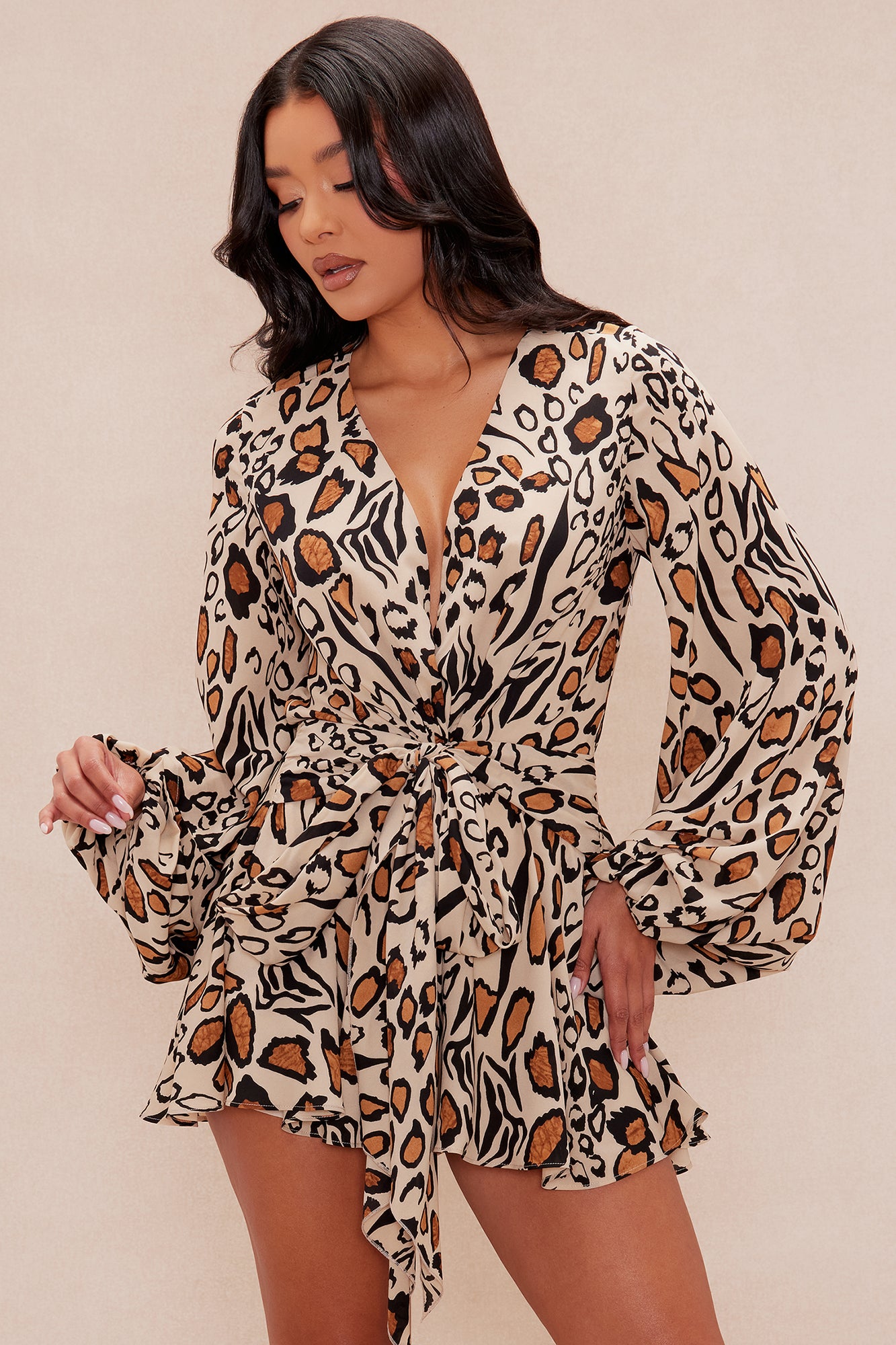 Laura Leopard Romper - Leopard