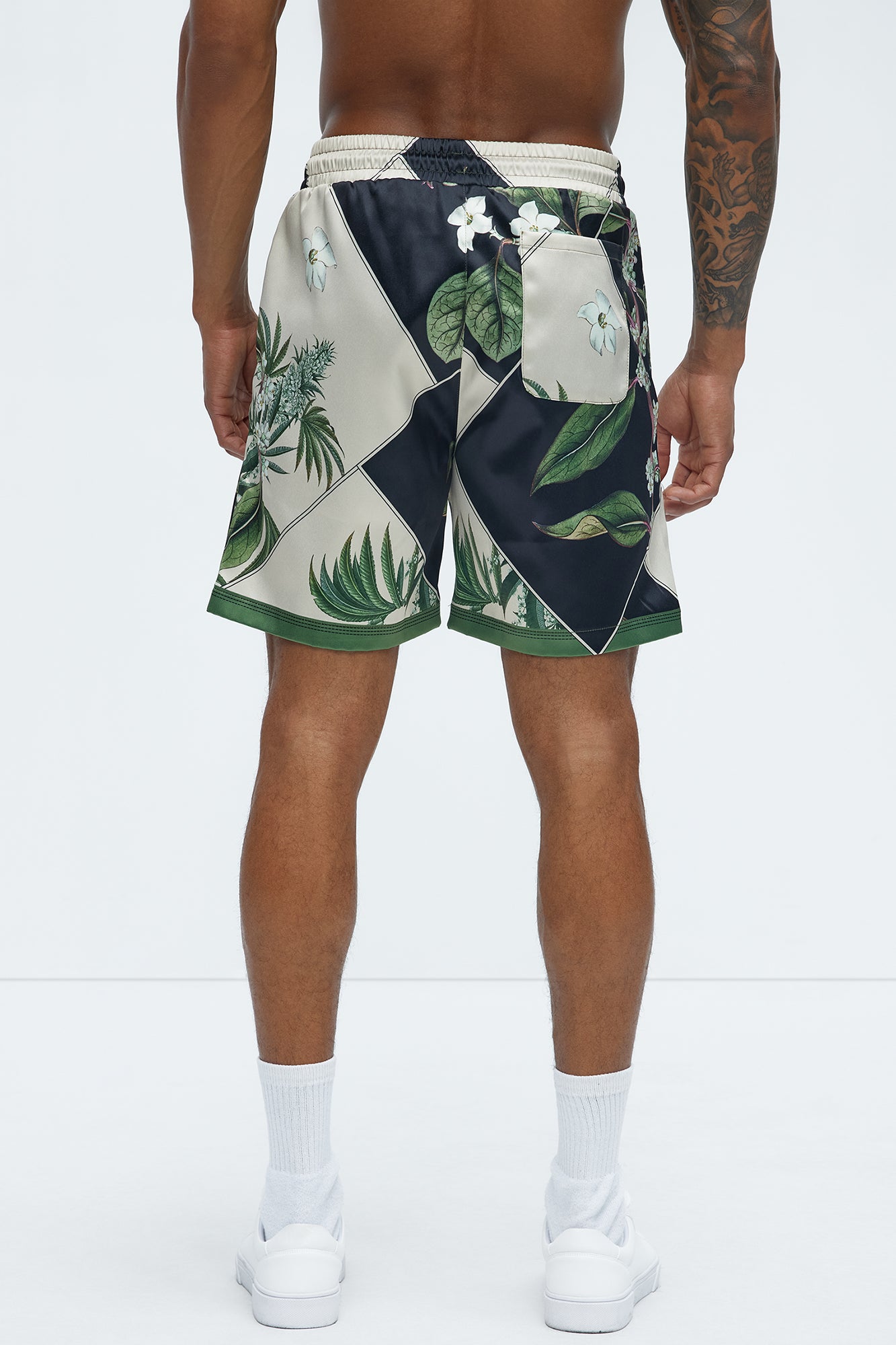 Agrarian Printed Short - Green/combo