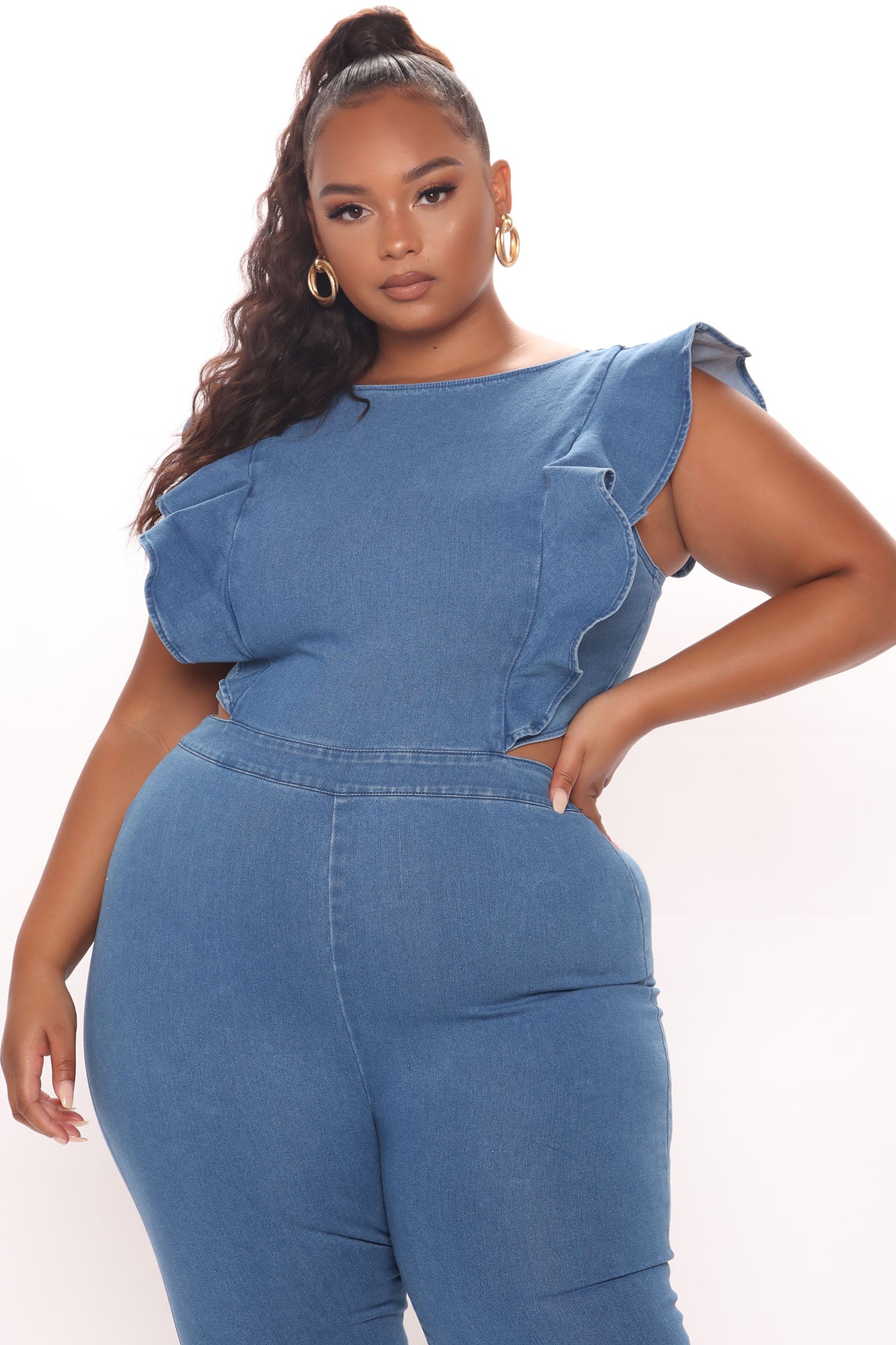 Janis Denim Jumpsuit - Medium Wash