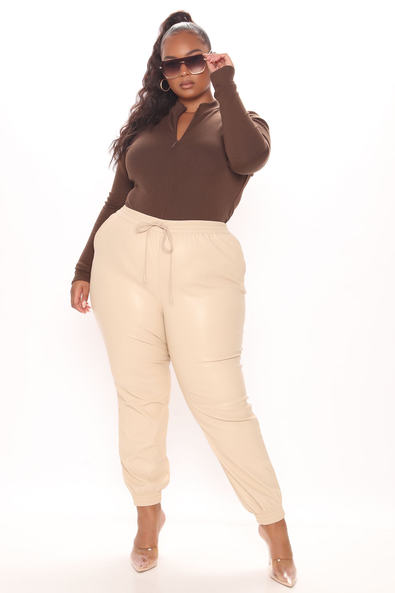 Grind Time Beyond Long Sleeve Bodysuit - Chocolate