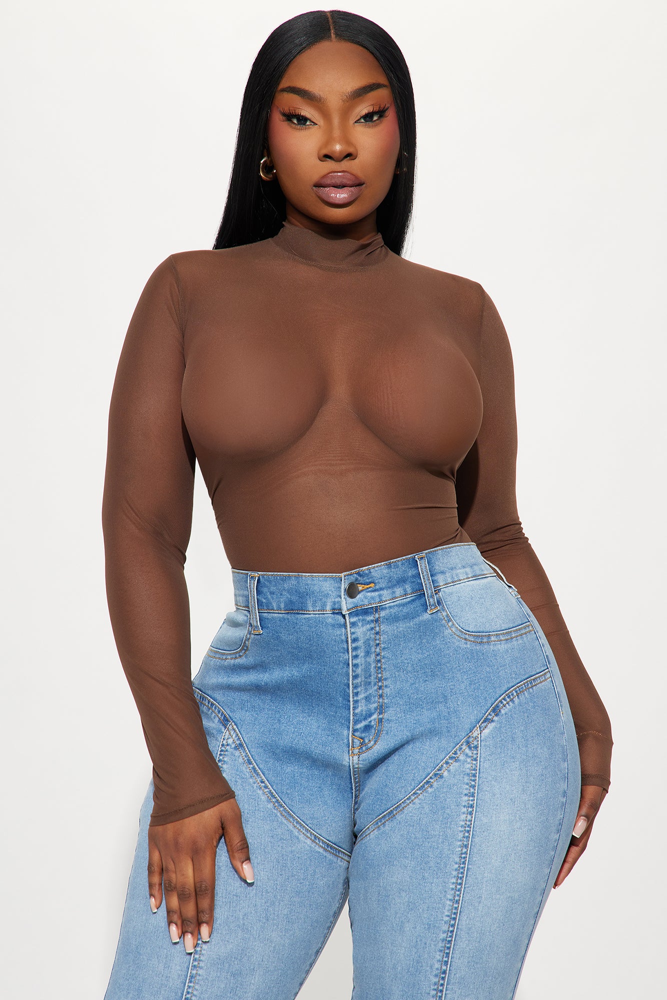Marley Mesh Bodysuit - Chocolate