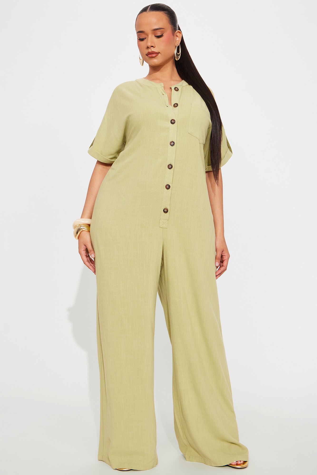 Loosen Up Jumpsuit - Green
