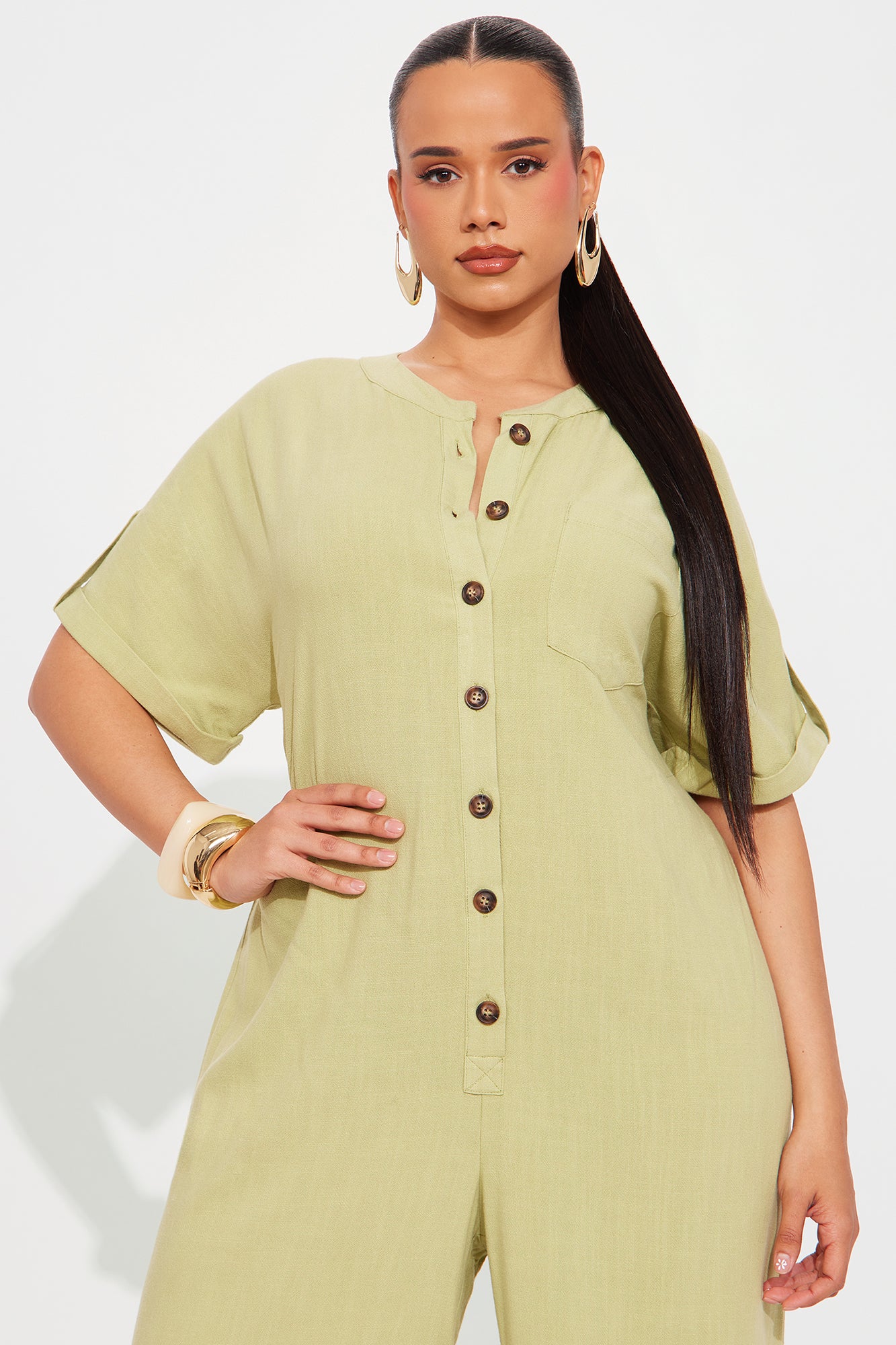 Loosen Up Jumpsuit - Green