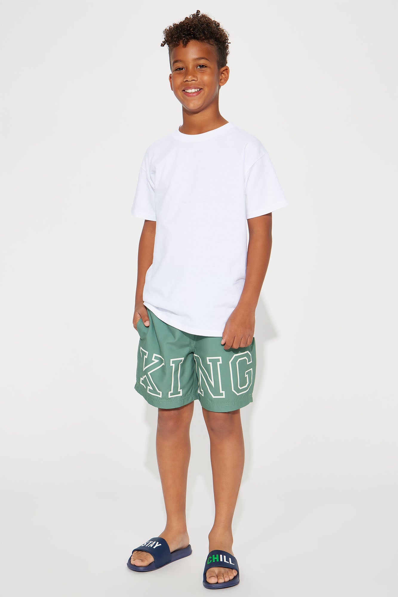 Mini I'm A King Swim Trunk - Green