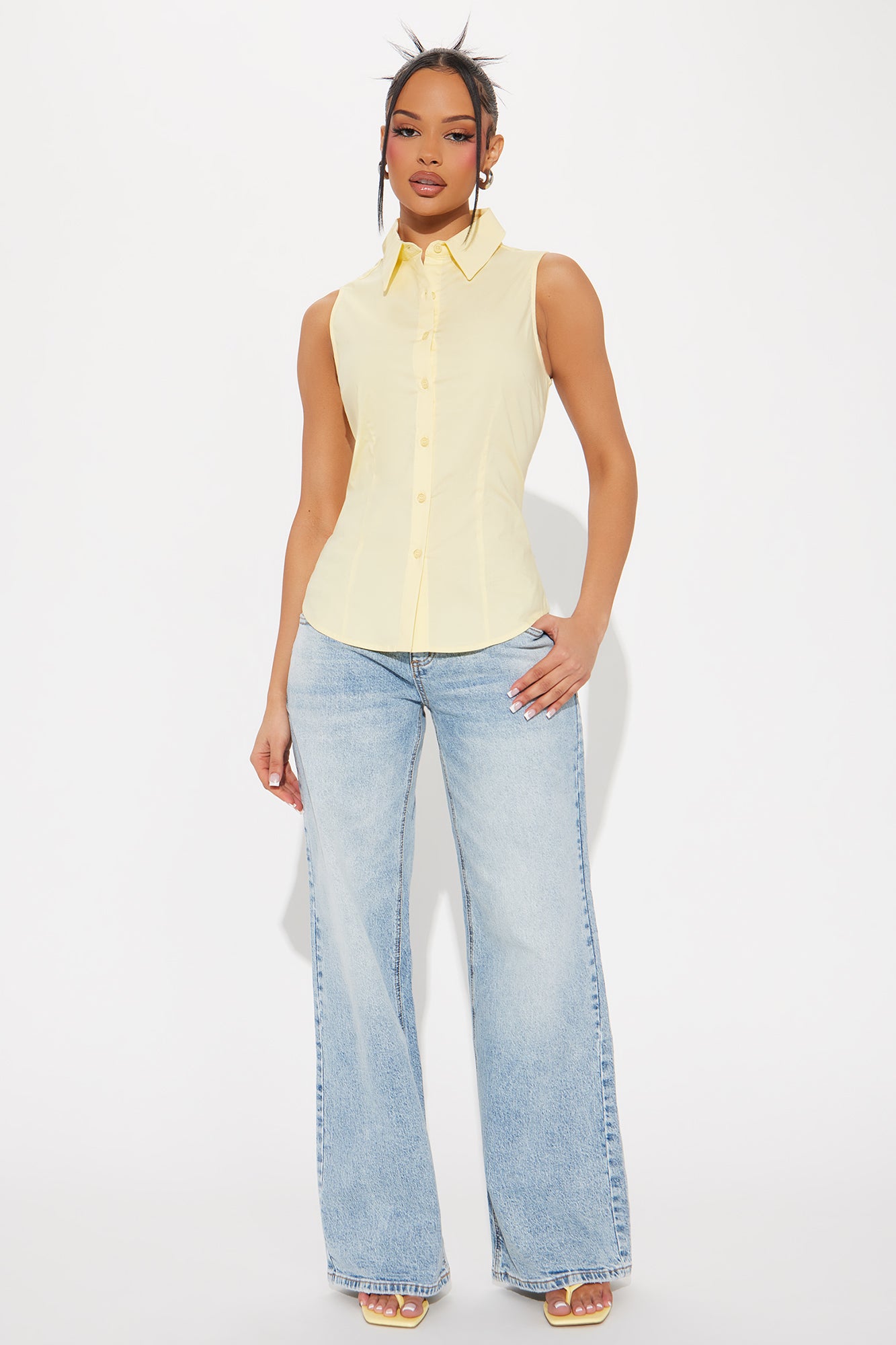 Brisa Poplin Shirt - Yellow