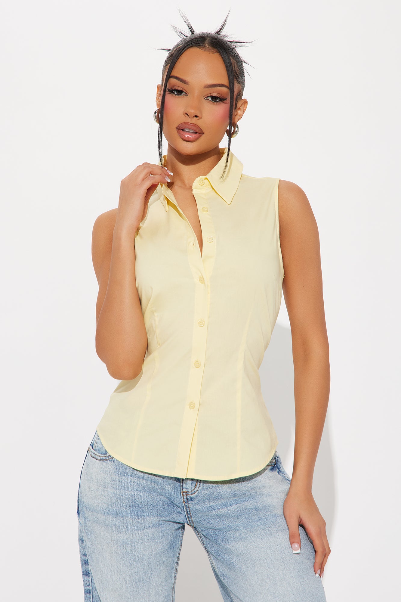 Brisa Poplin Shirt - Yellow