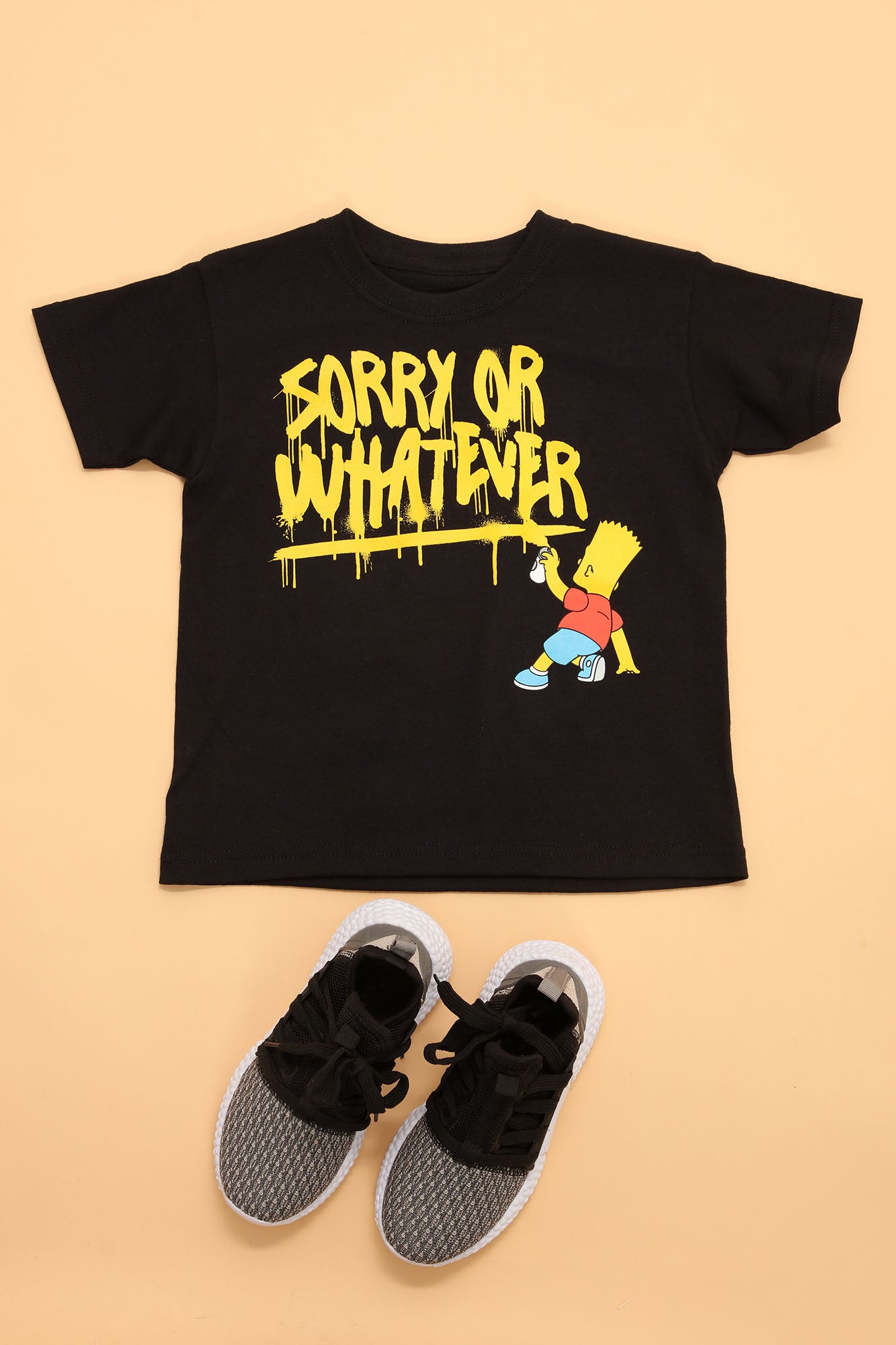 Mini Bart Simpson Sorry Tee - Black