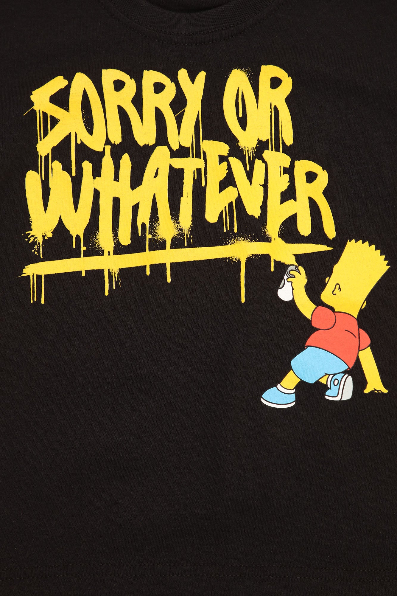 Mini Bart Simpson Sorry Tee - Black