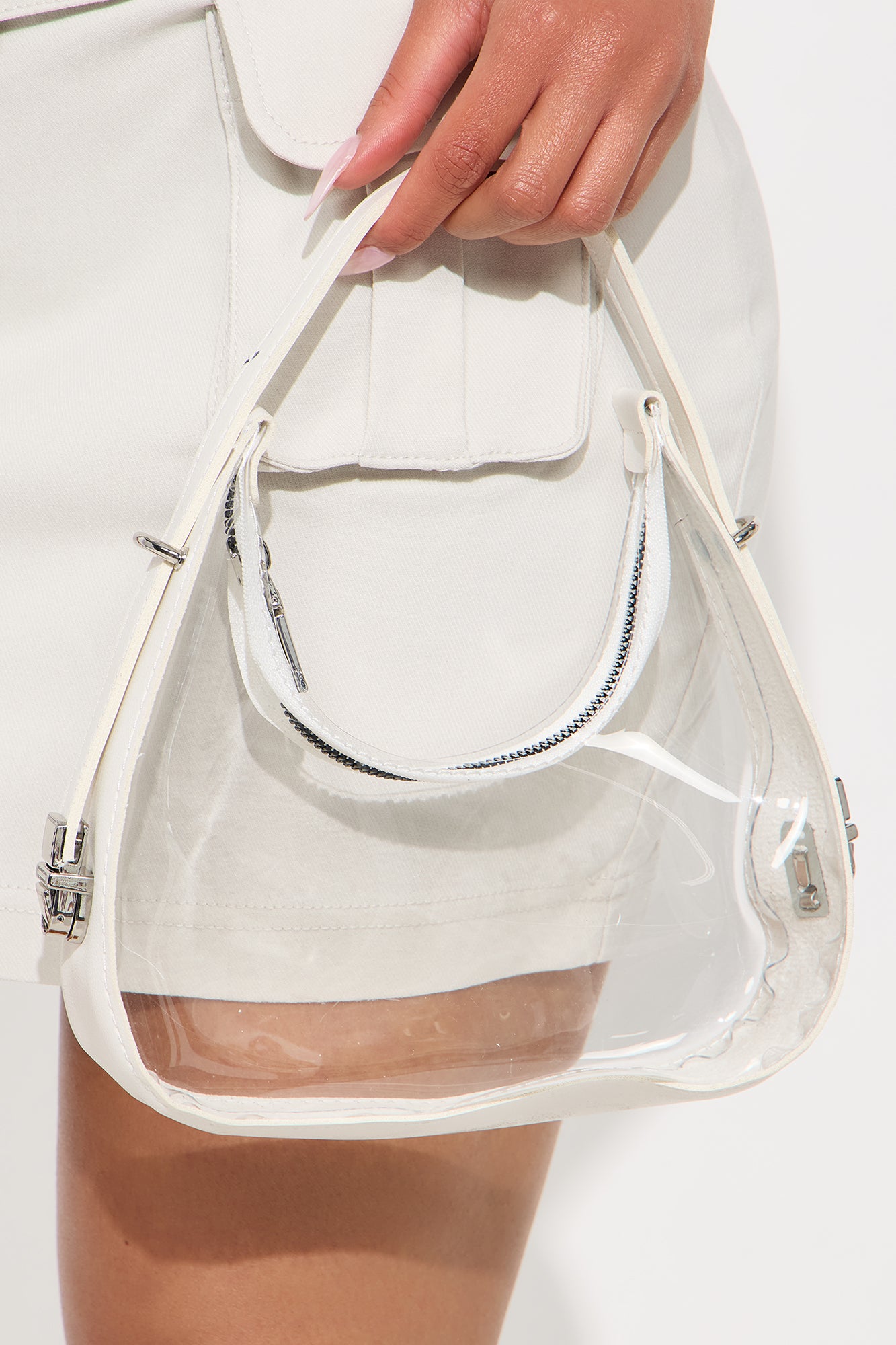 Cali Clear Handbag - White
