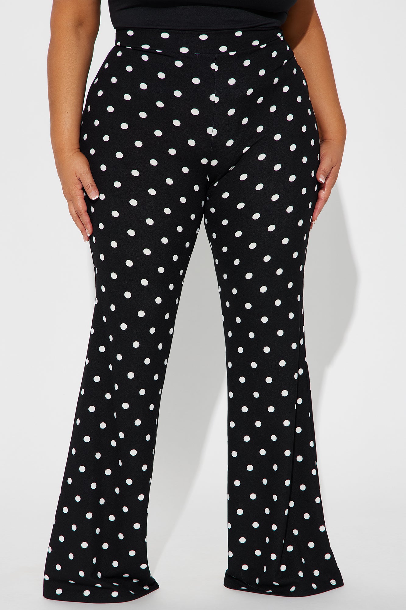 Romantic Affair Polka Dot Flare Pant - Black/White