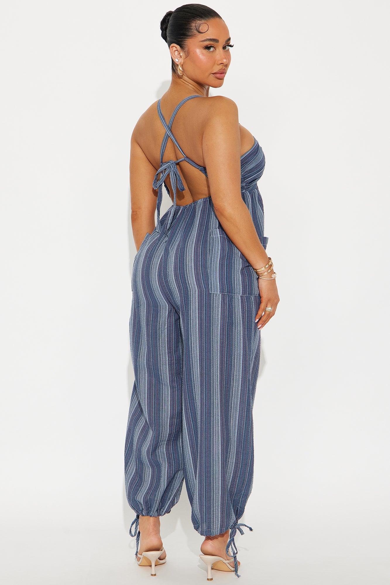 Beach Babe Jumpsuit - Navy/combo