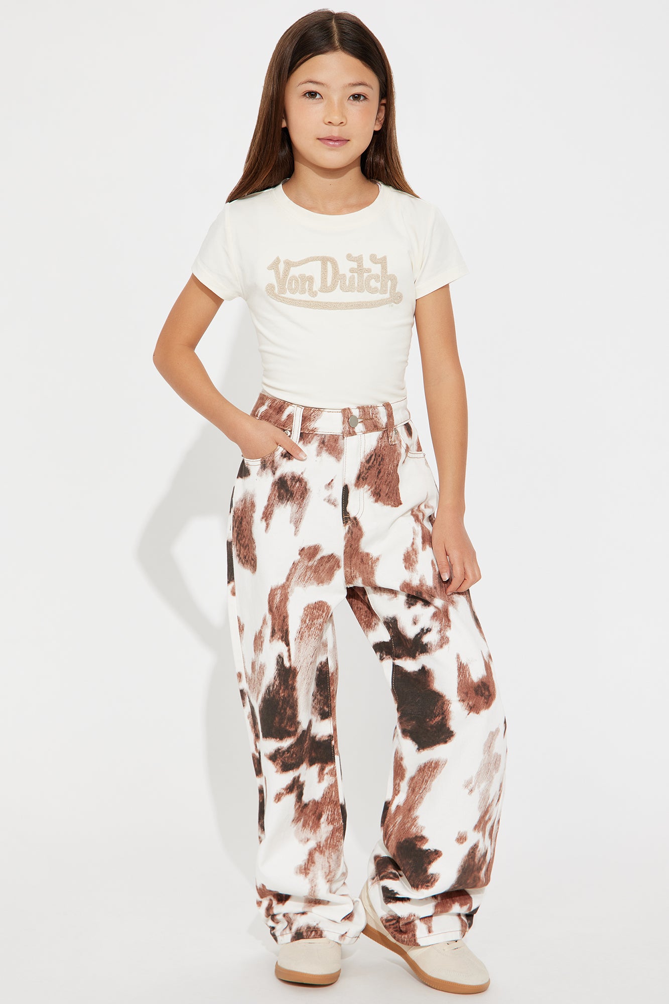 Mini Von Dutch Wings Baby Tee - Off White