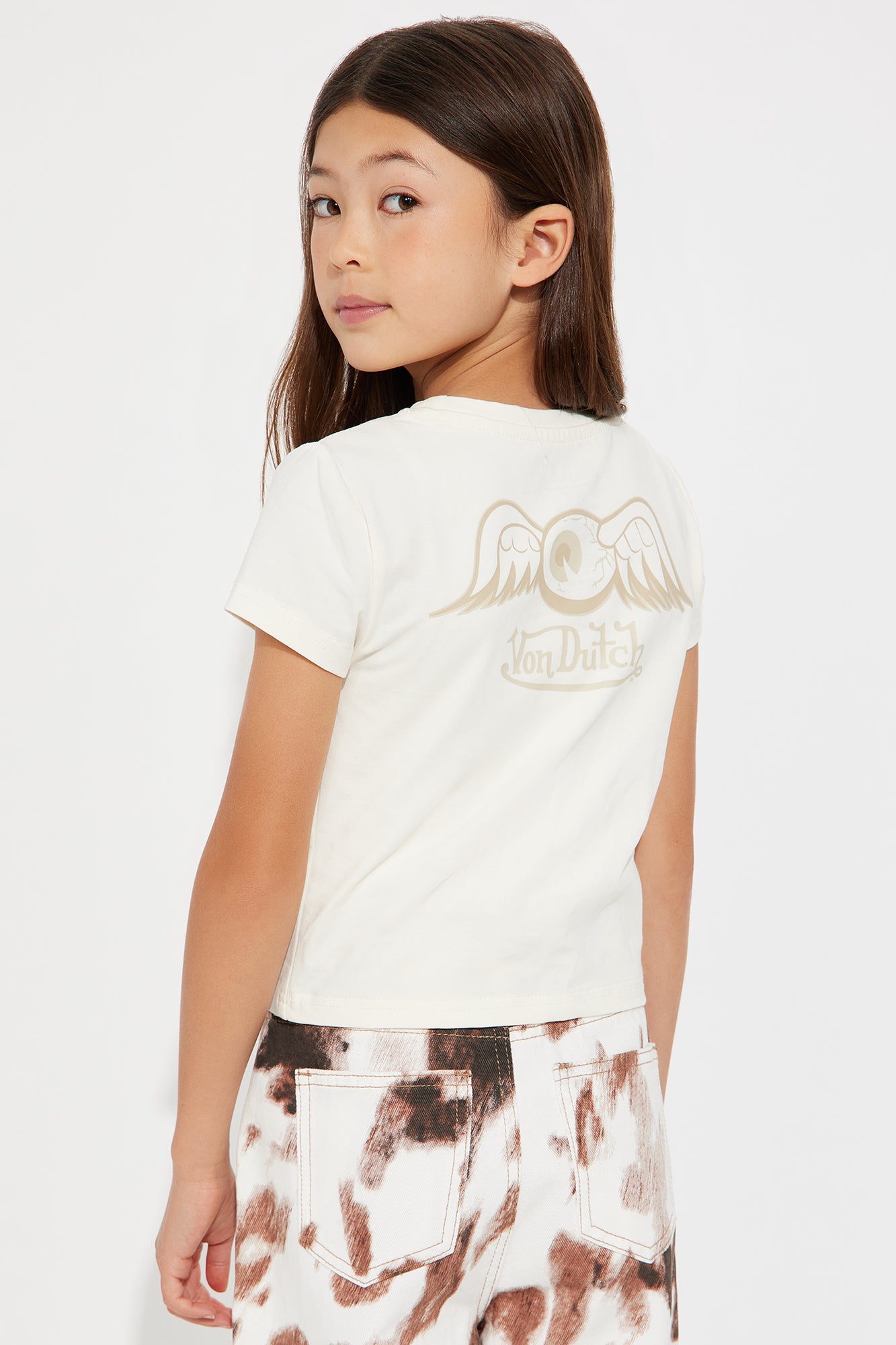 Mini Von Dutch Wings Baby Tee - Off White