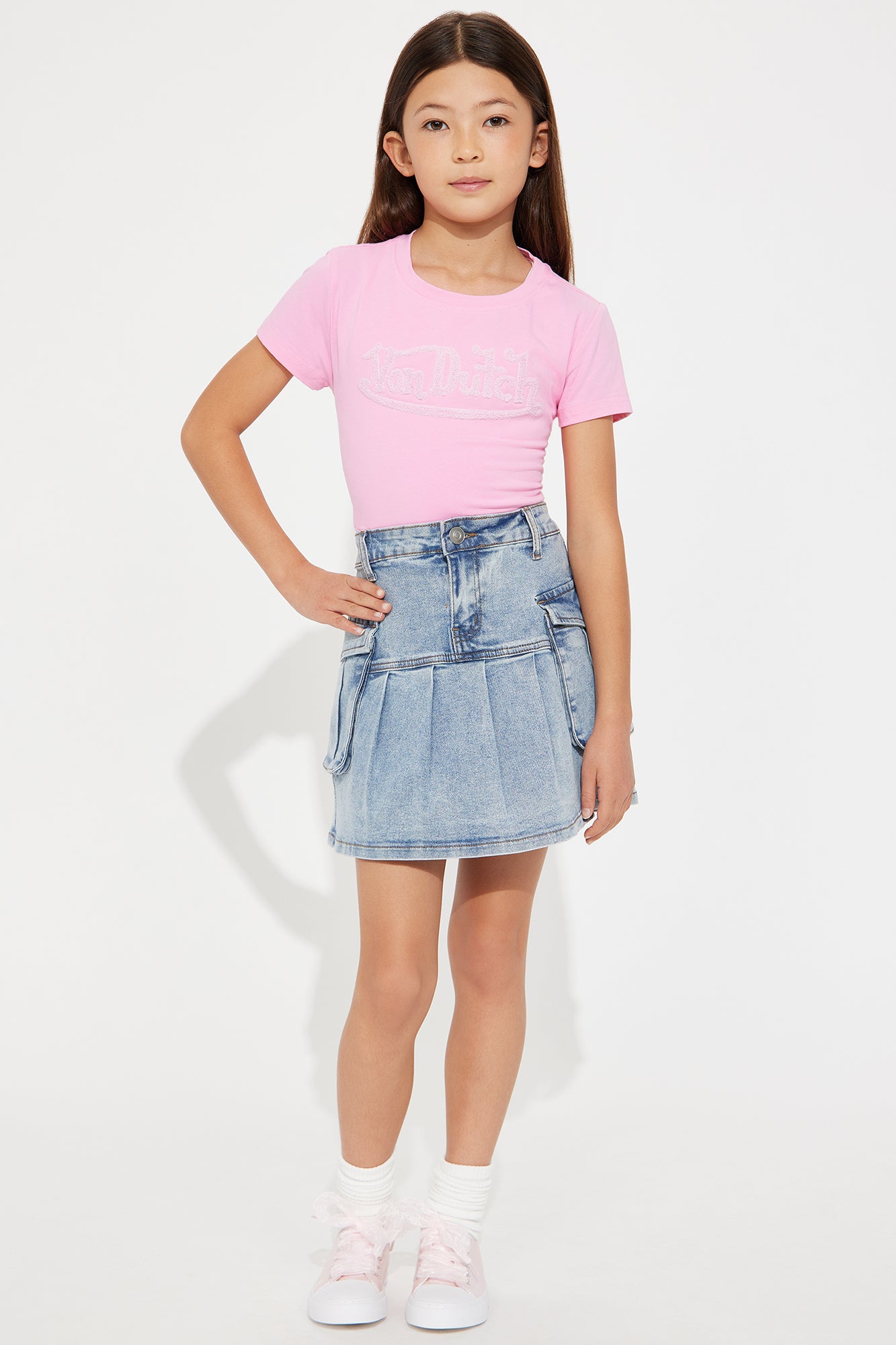 Mini Von Dutch Wings Baby Tee - Pink