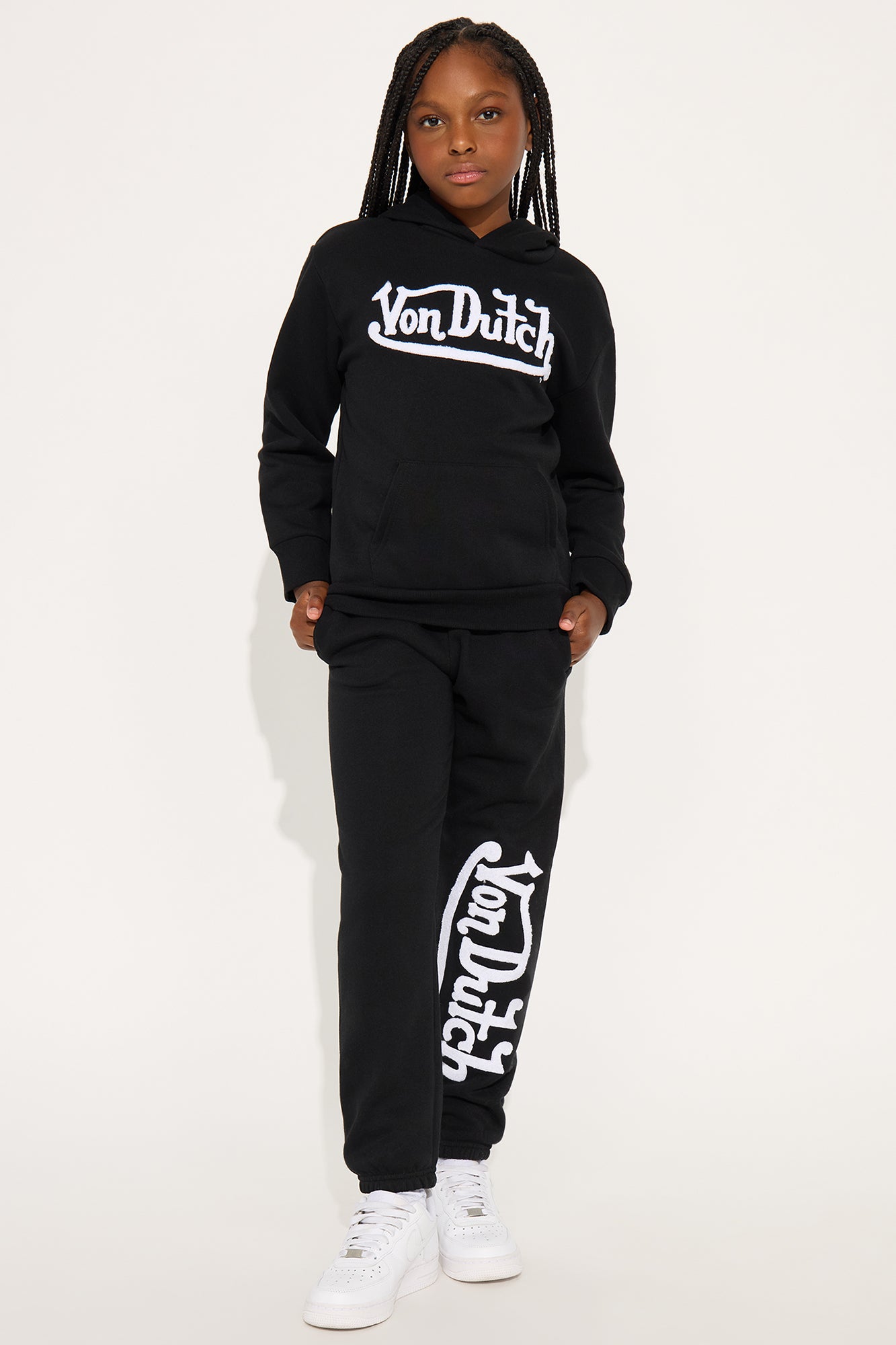 Mini Von Dutch Patch Hoodie - Black