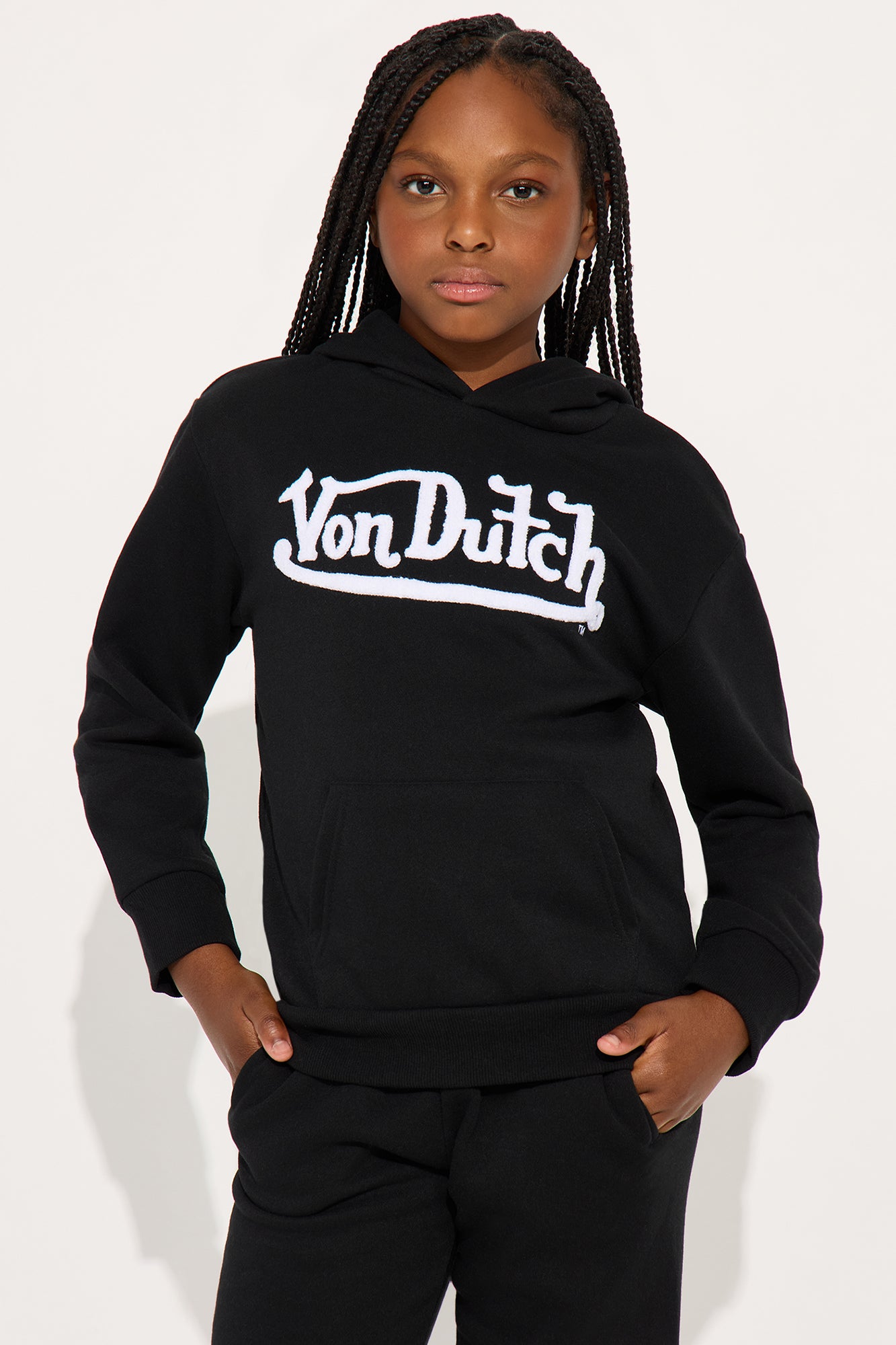 Mini Von Dutch Patch Hoodie - Black
