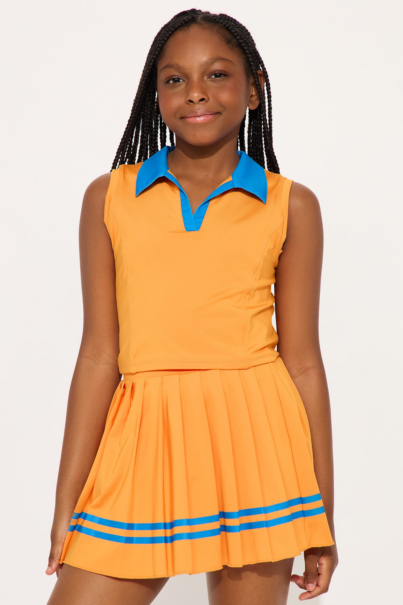 Mini Ready To Play Tennis Skort Set - Orange/combo