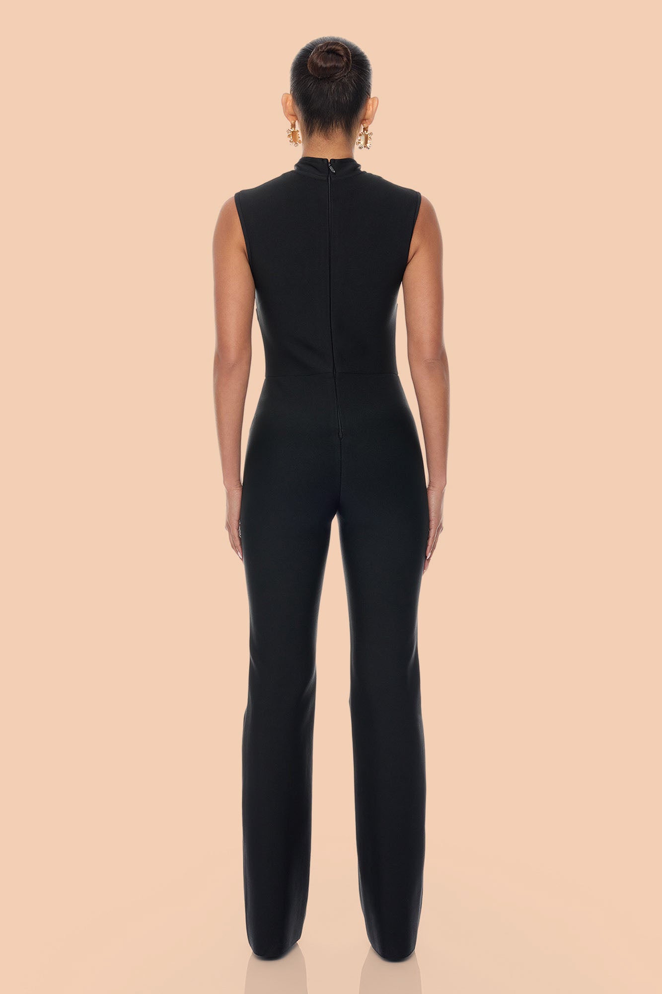 All Business Bandage Jumpsuit - Black