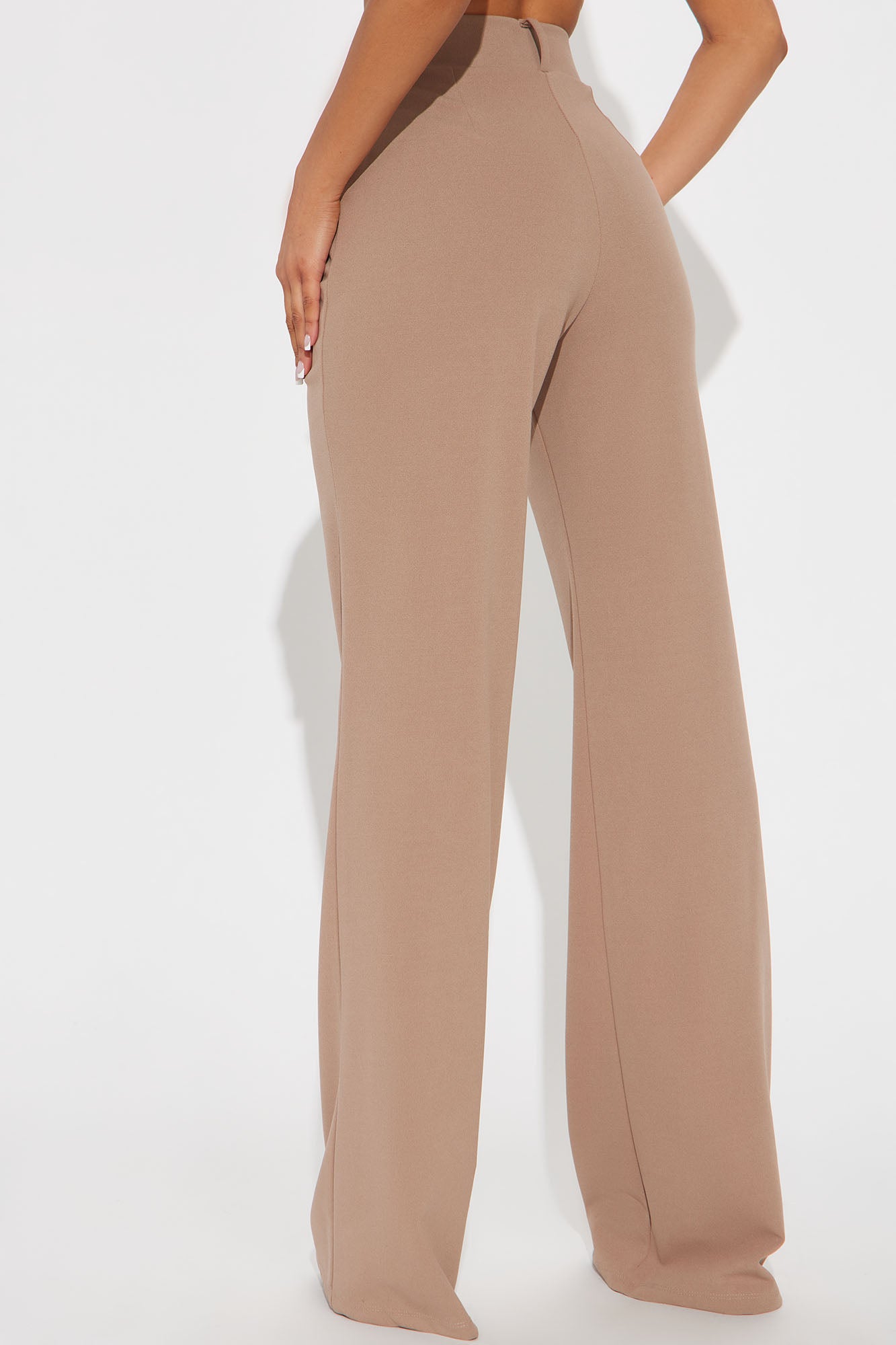 Tall Heidi Wide Leg Trouser Pant - Taupe