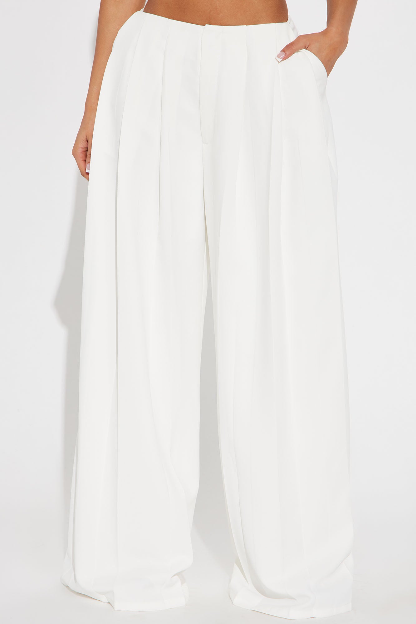 Blaire Wide Leg Trouser - White