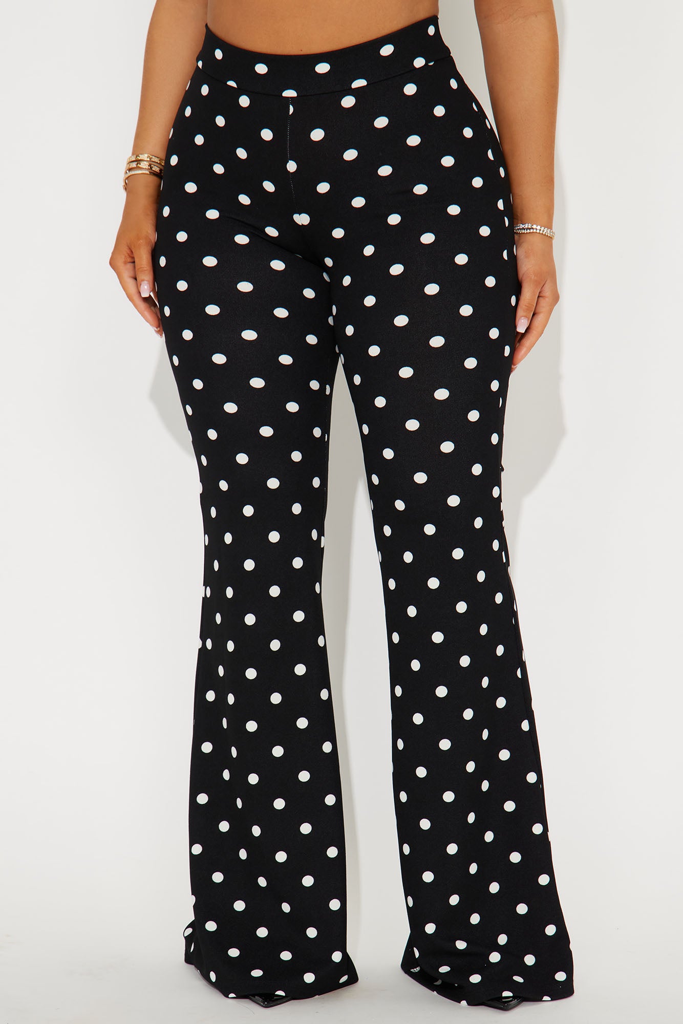 Romantic Affair Polka Dot Flare Pant - Black/White
