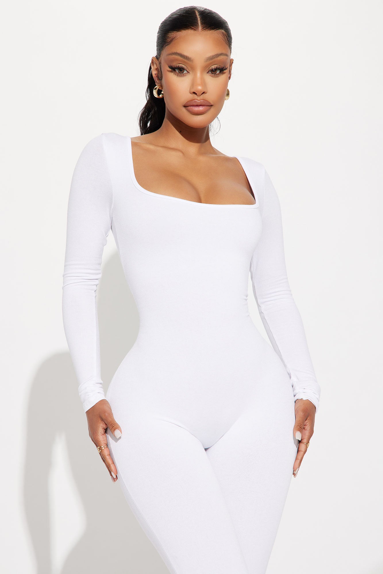 Sasha Smooth Snatched Jumpsuit - White