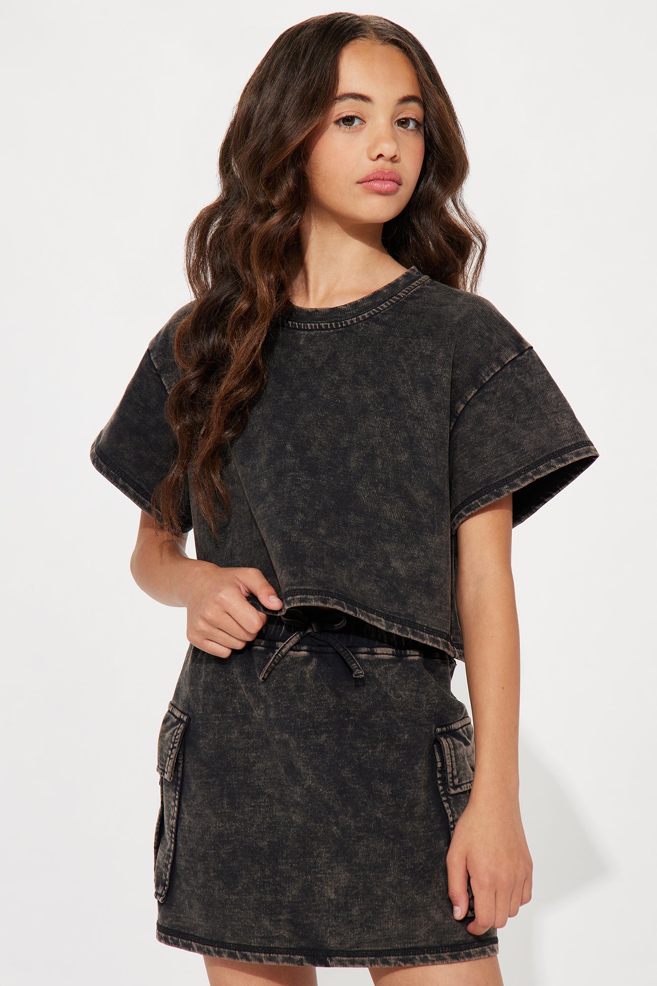 Mini Might Not Go Skort Set - Black