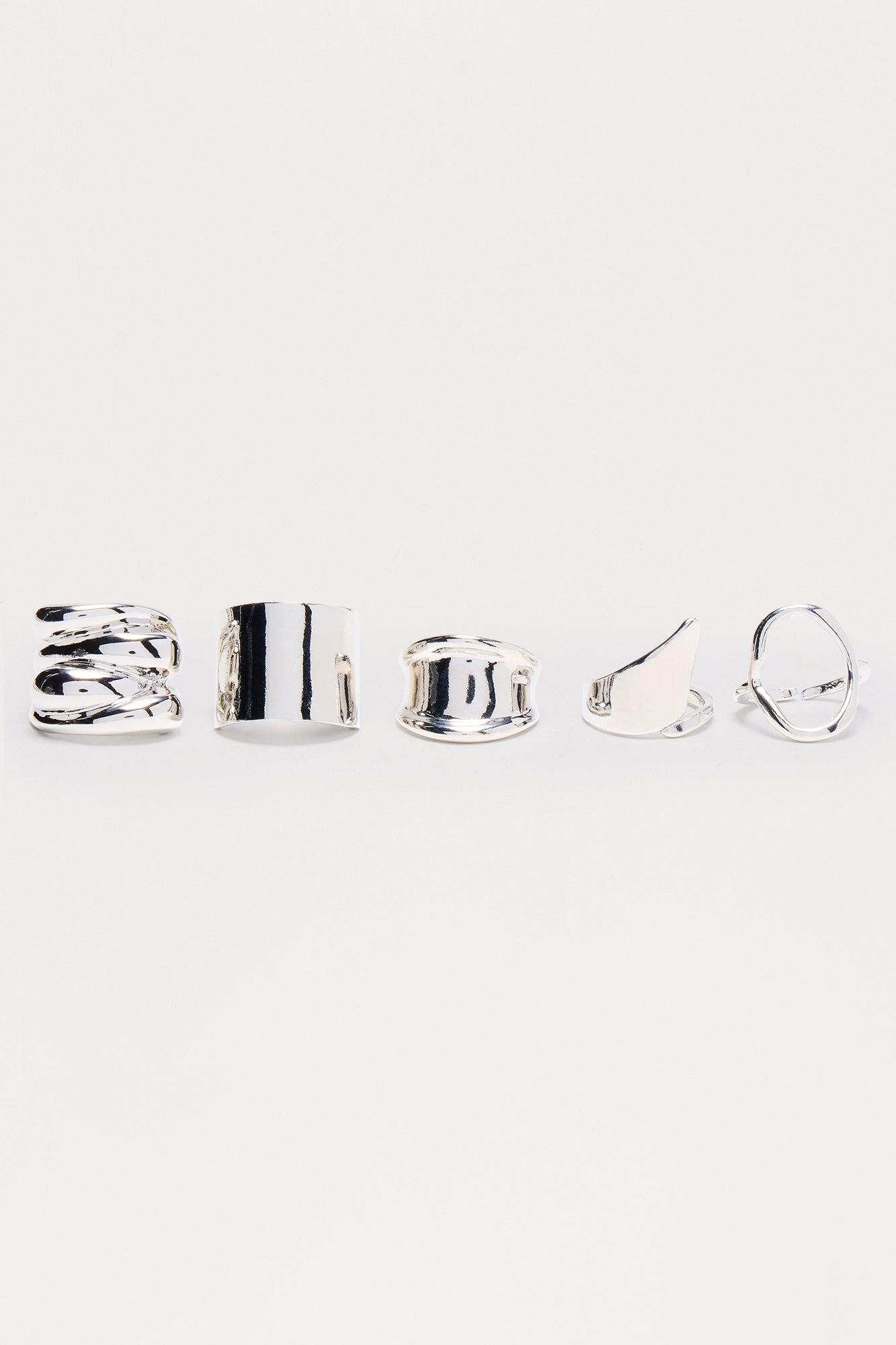 All Day Every Day 5 Piece Ring Set - Silver