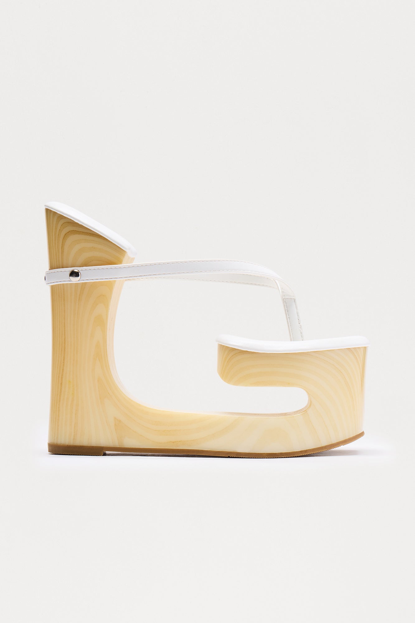 Noelia Thong Wedges - White