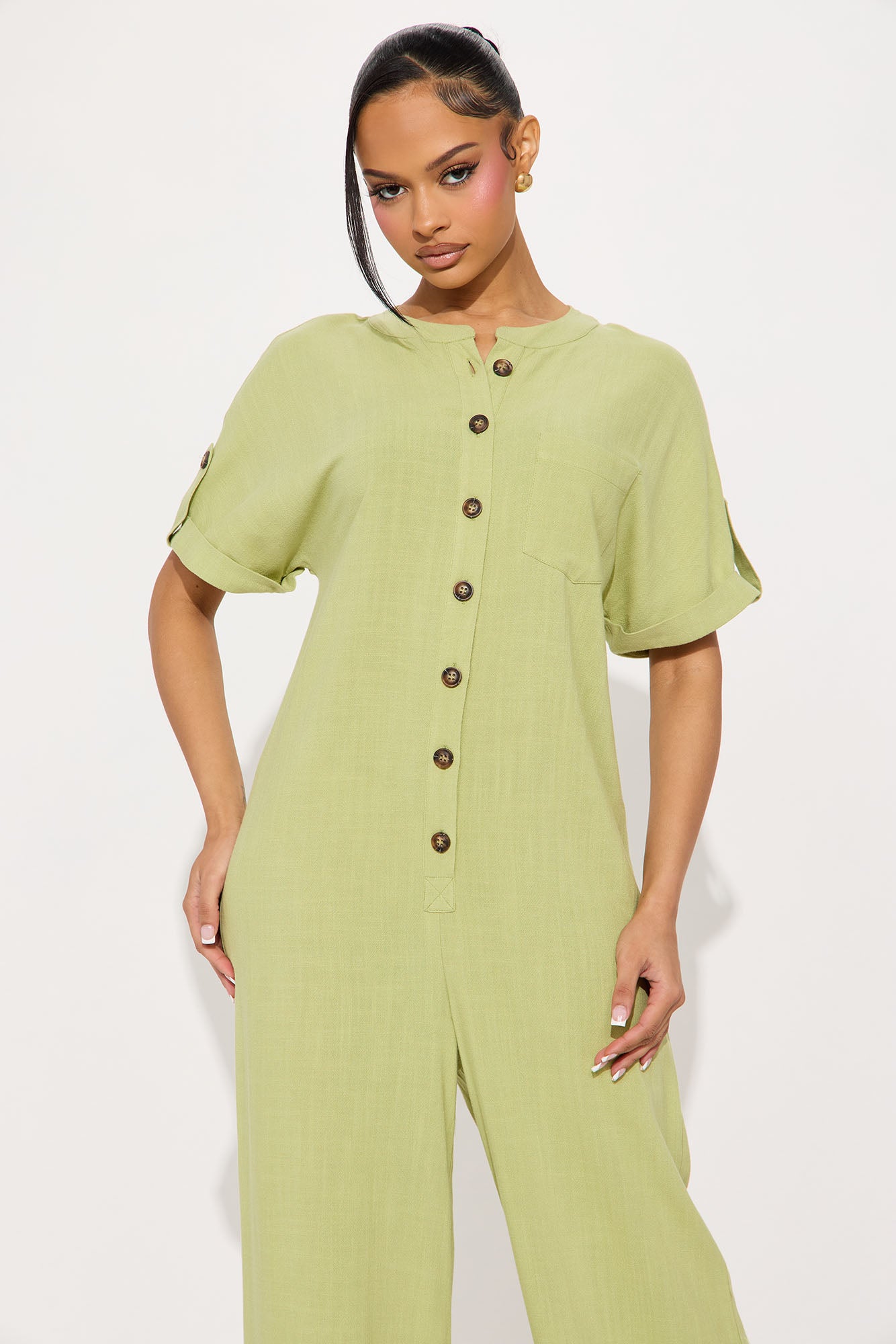 Loosen Up Jumpsuit - Green