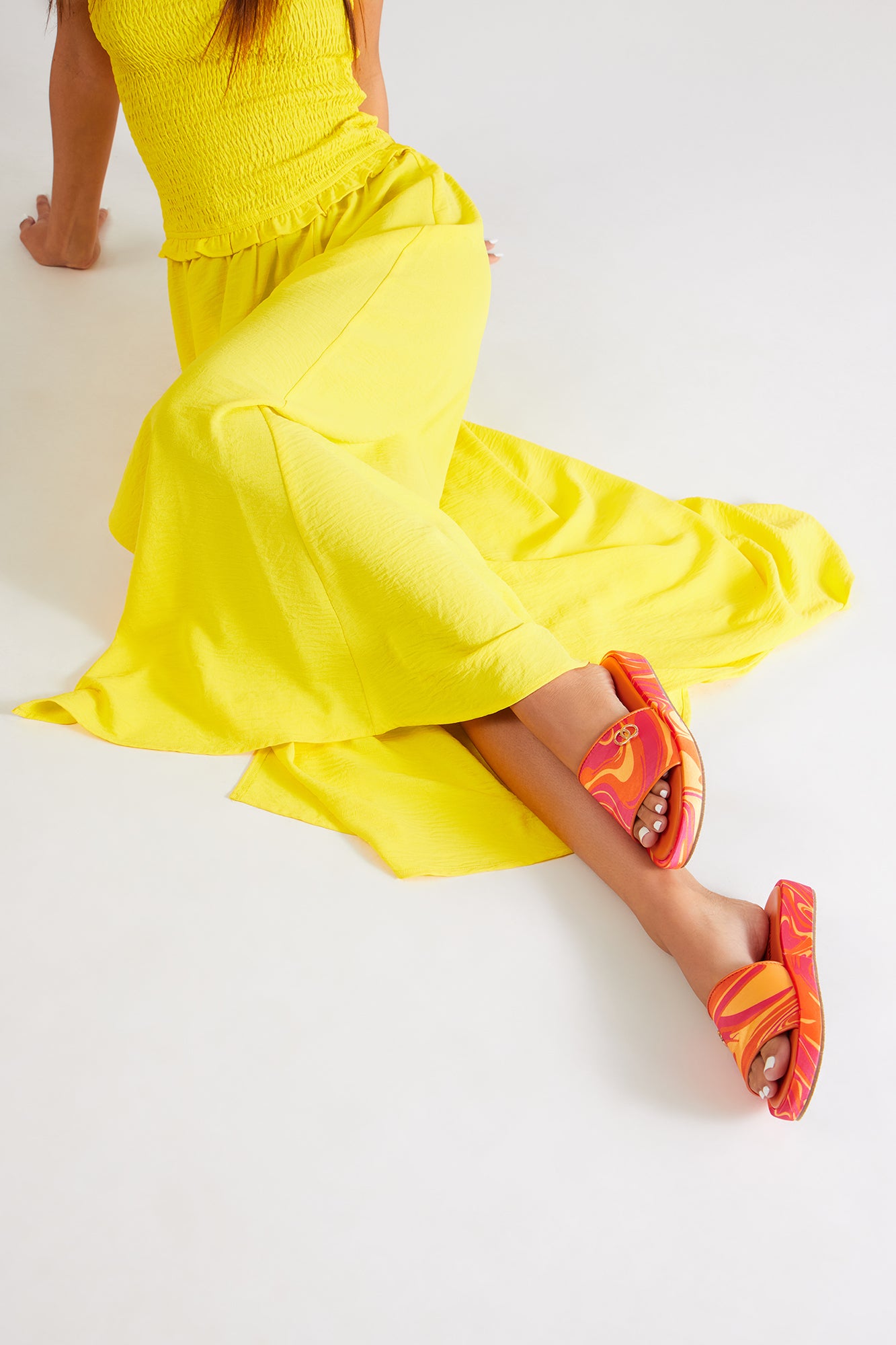 Jellie Sandals - Orange/combo
