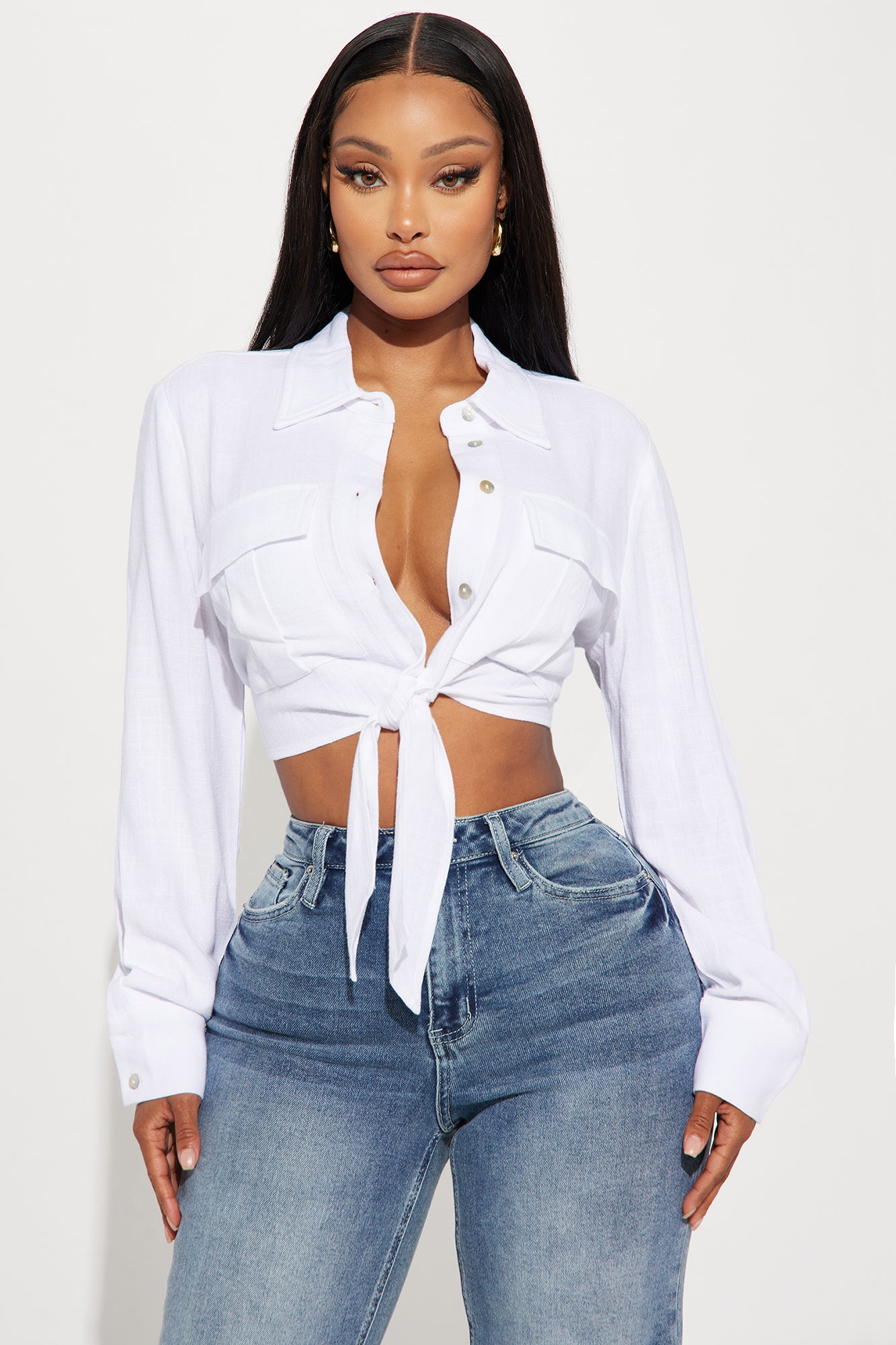 On Your Mind Linen Shirt - White