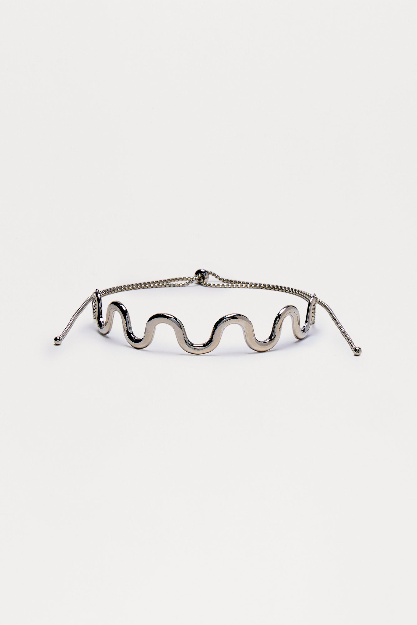My Life Is A Roller Coaster Choker - Silver