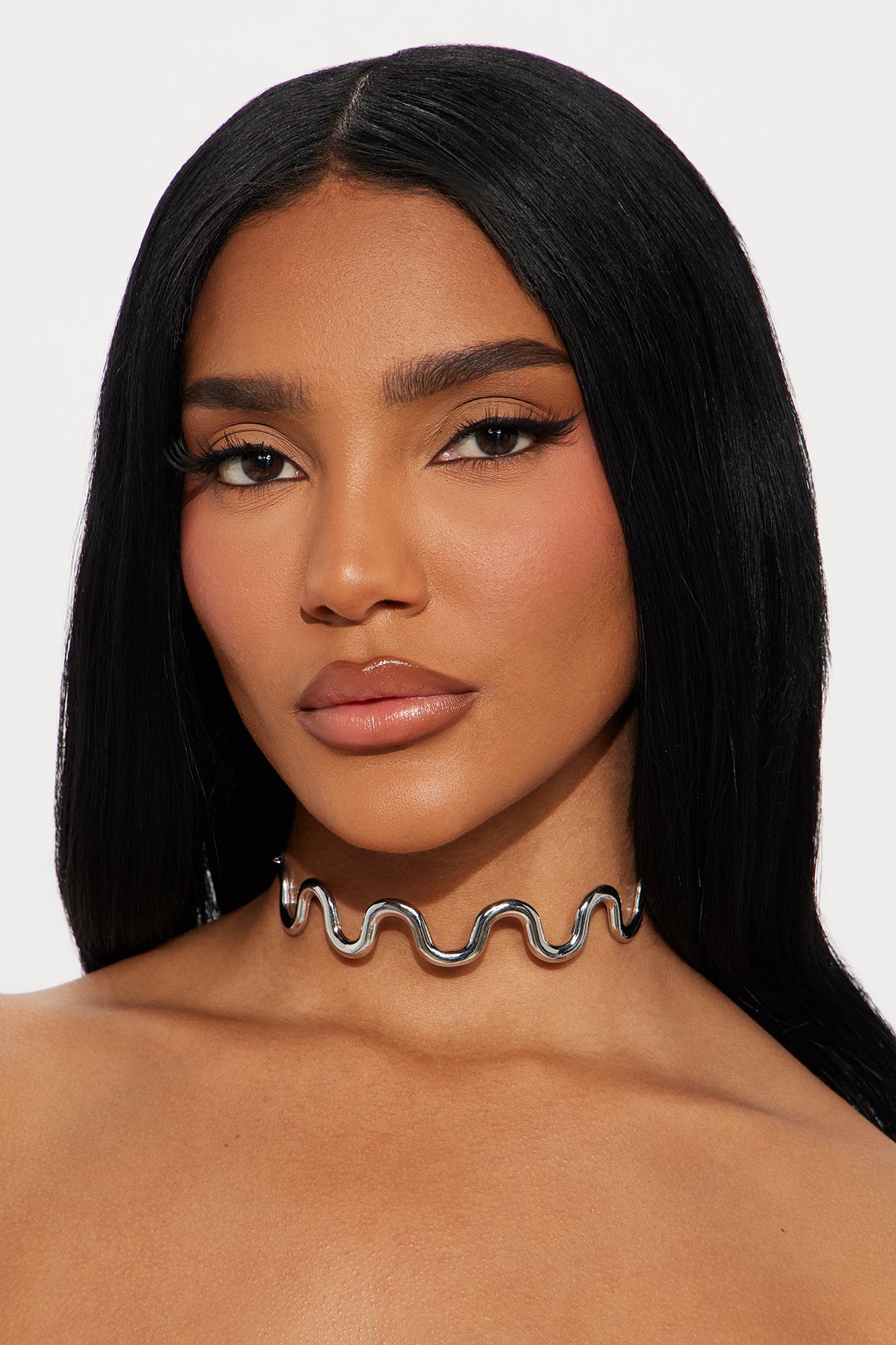 My Life Is A Roller Coaster Choker - Silver