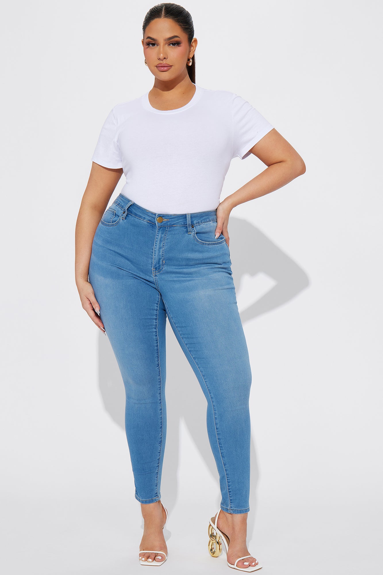 Alyssa Crew Neck Top - White