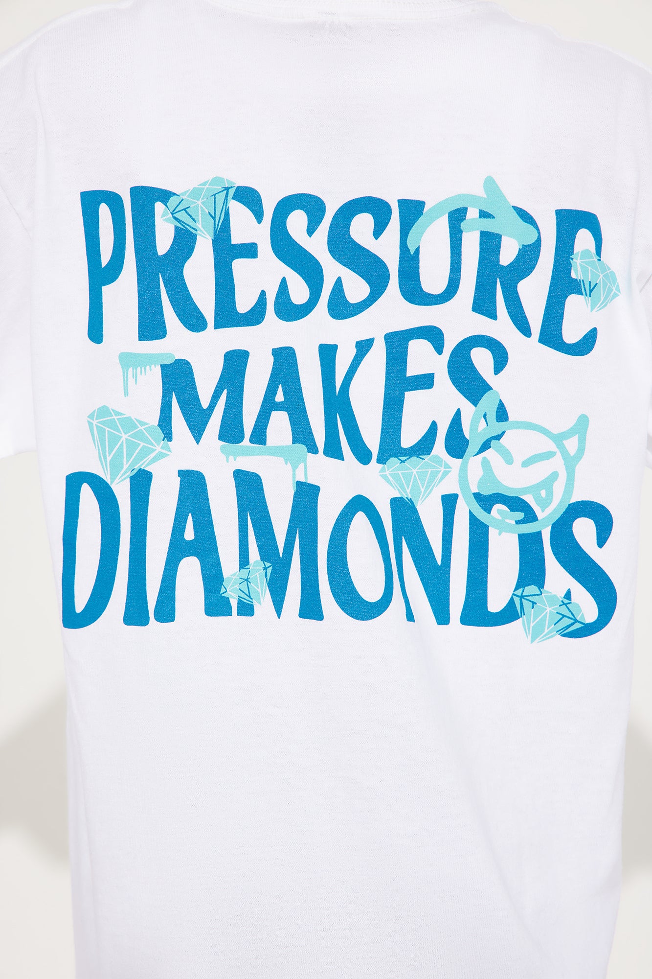 Mini Make Diamonds Front/Back Short Sleeve Tee - White