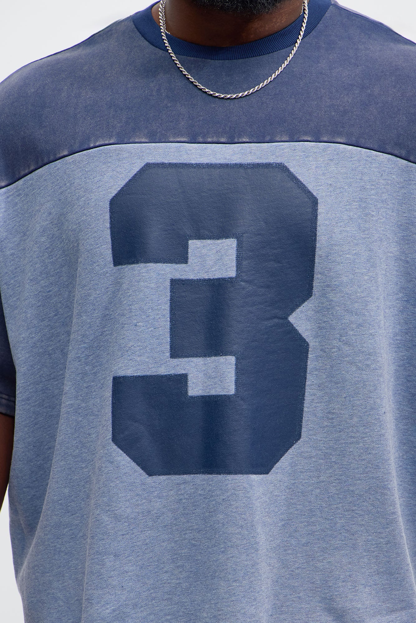 Kyle Color Block Oversized Tee - Navy/combo