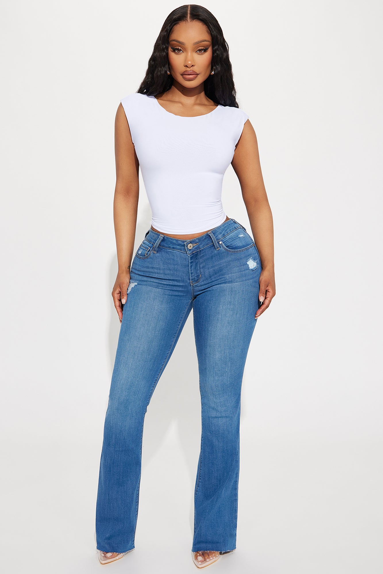 Inside Scoop Backless Top - White