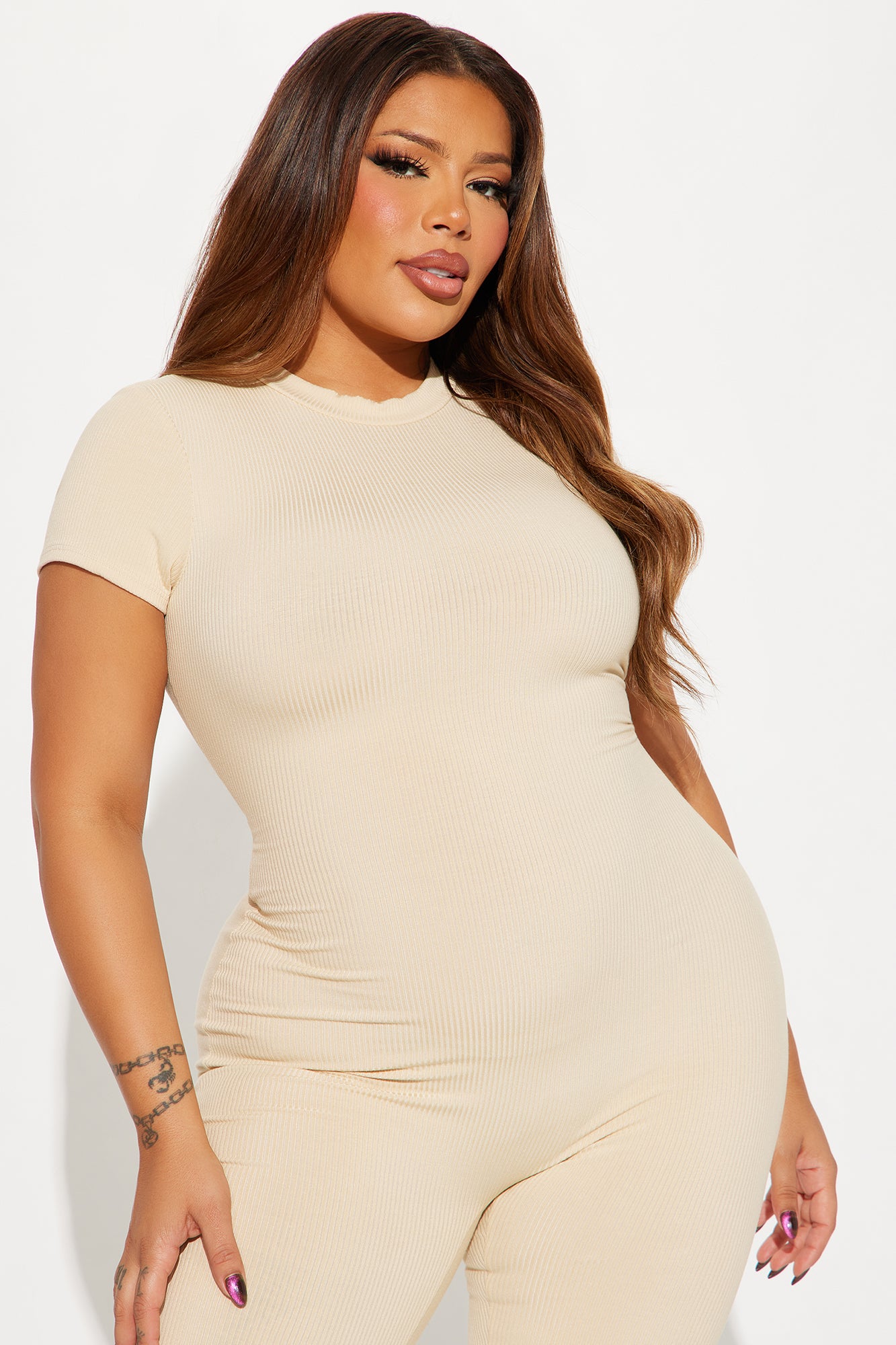 Malia Snatched Jumpsuit - Cream