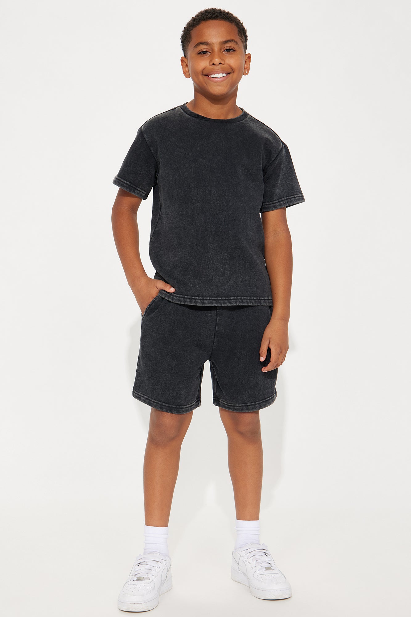 Mini Tyson Heavy Wash Boxy Tee - Black Wash