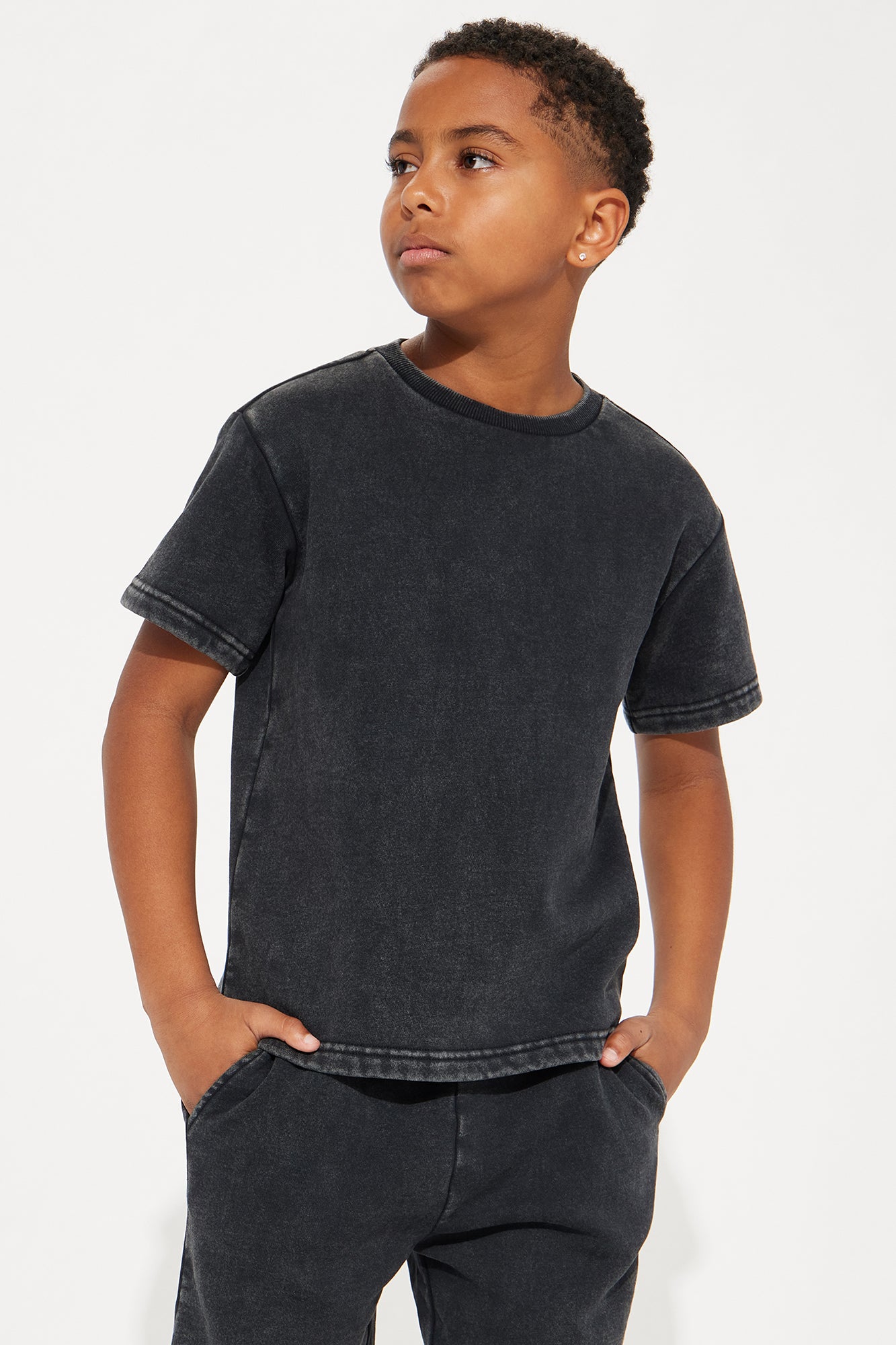 Mini Tyson Heavy Wash Boxy Tee - Black Wash