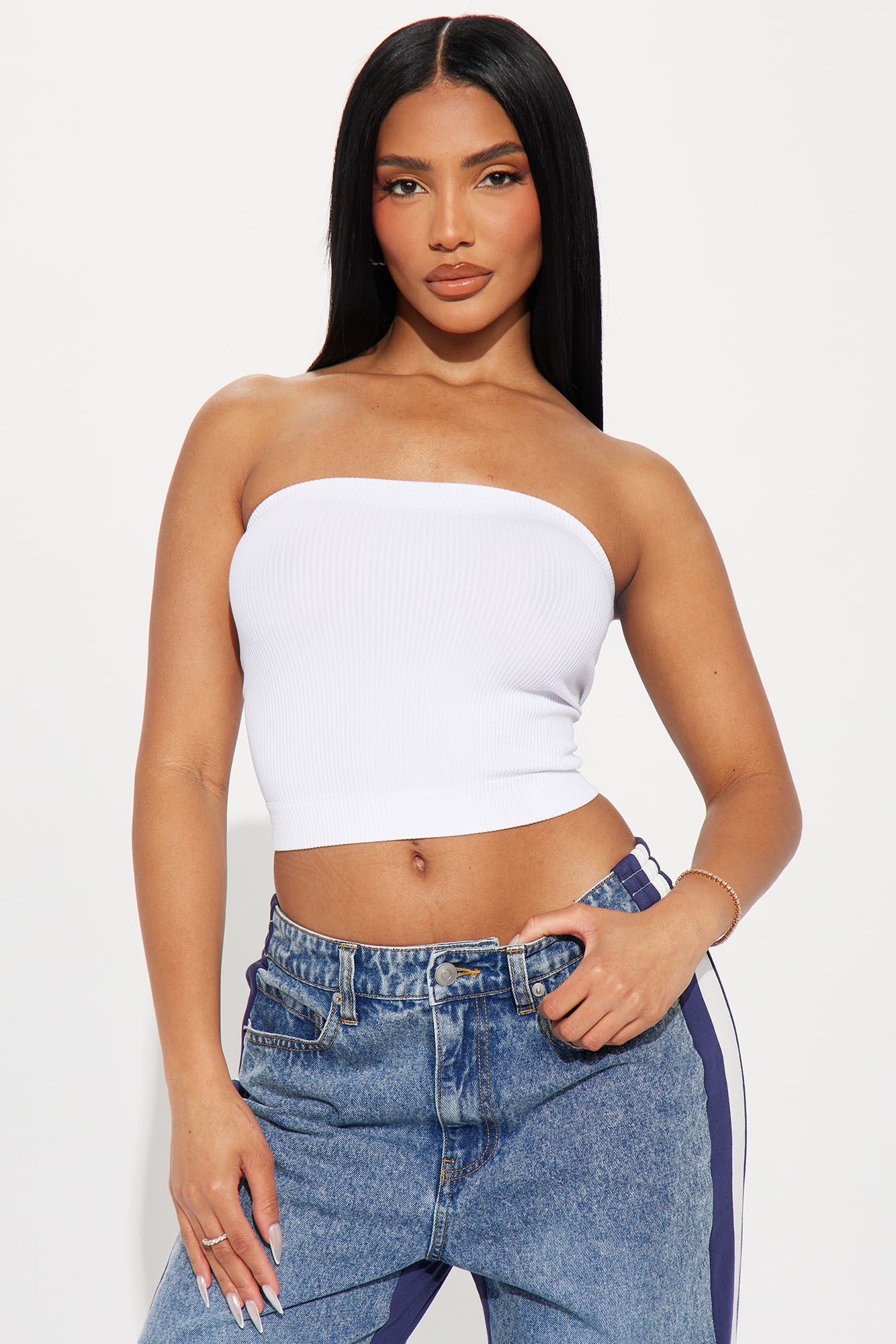 Kimberly Seamless Tube Top - White