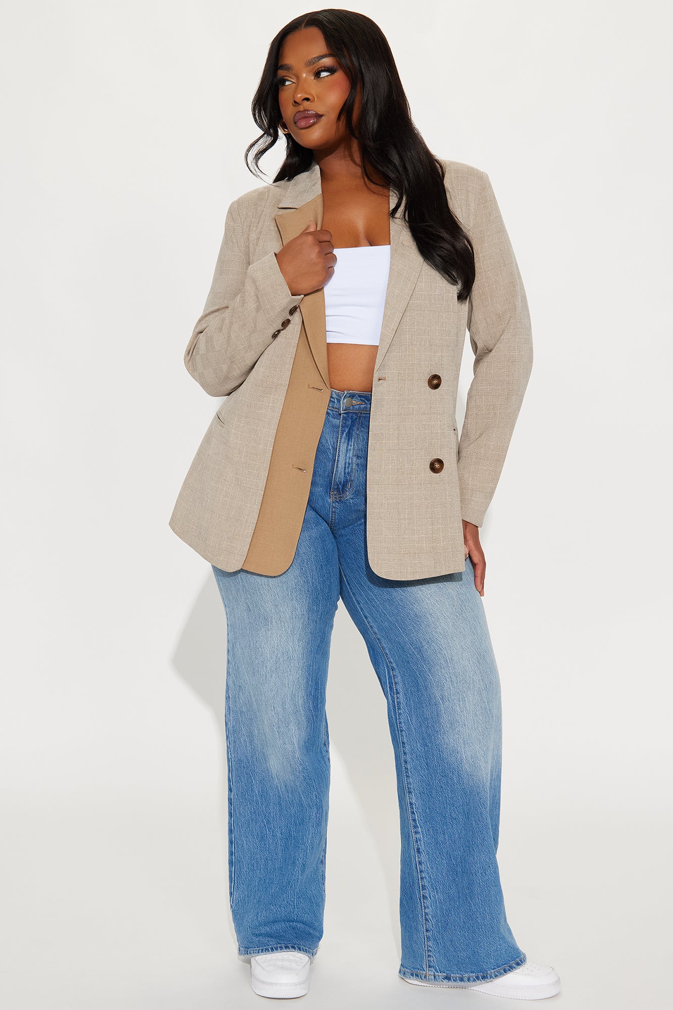 Alena Business Blazer - Khaki