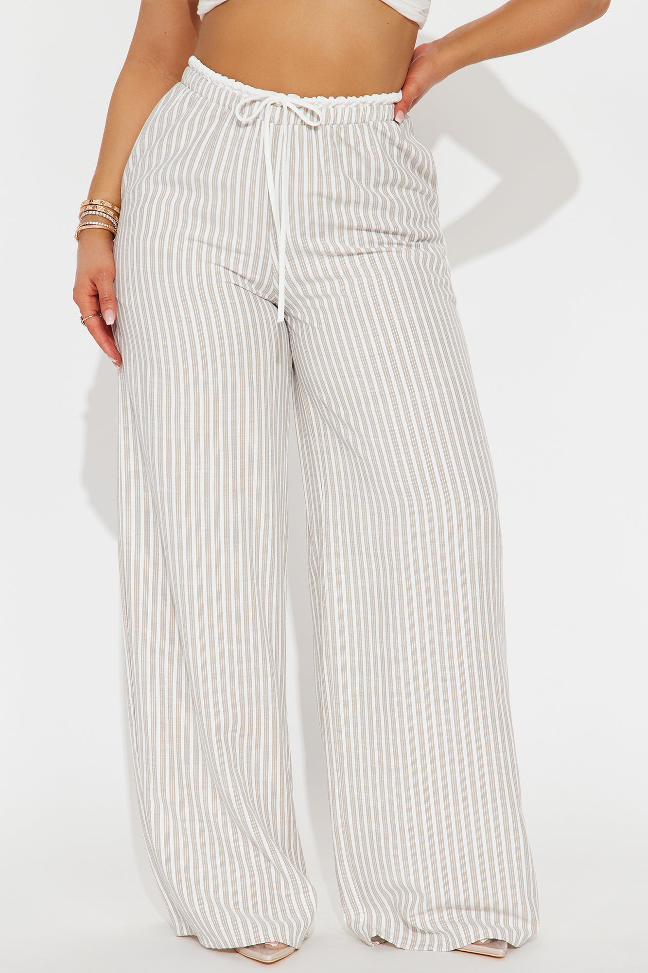 Hayden Double Waistband Pant - Stone