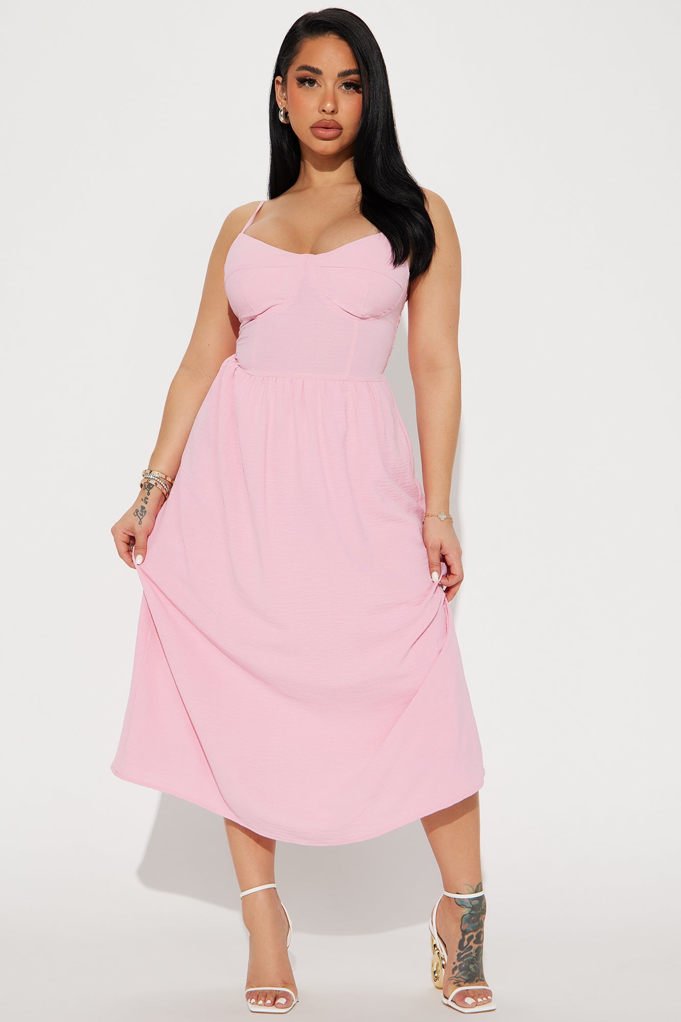 Francesca Midi Dress - Pink
